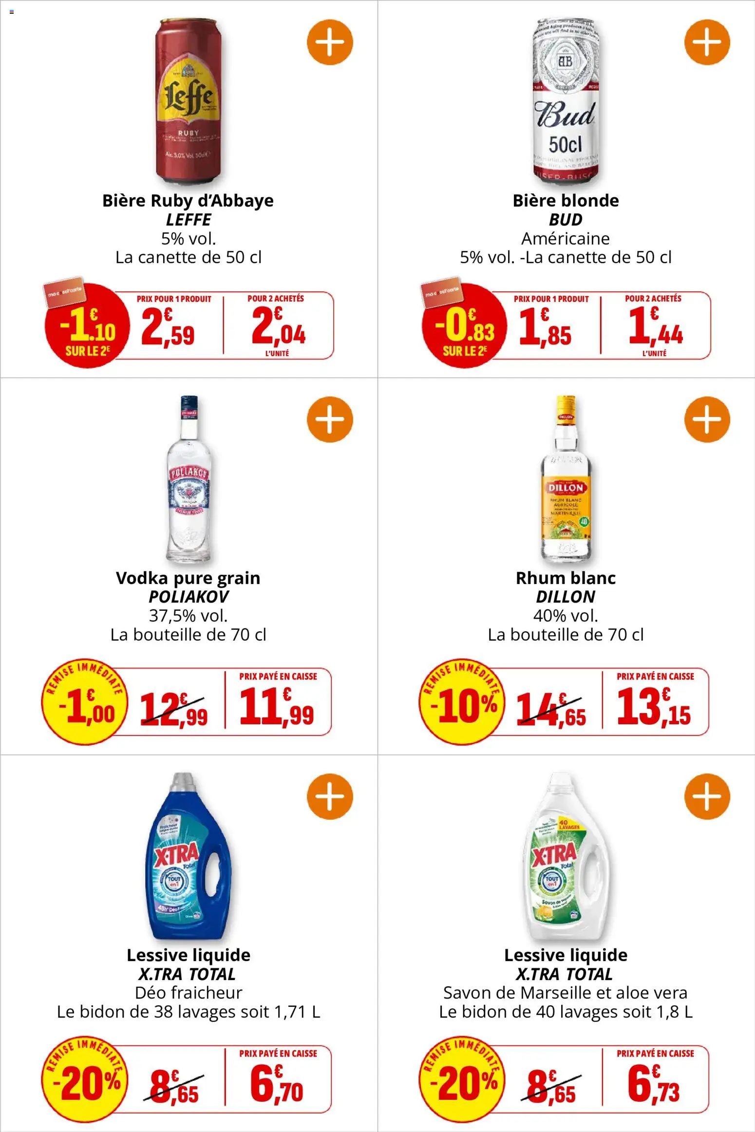 {H1} | Page: 22 | Produits: Savon, Bouteille, Bière, Rhum blanc