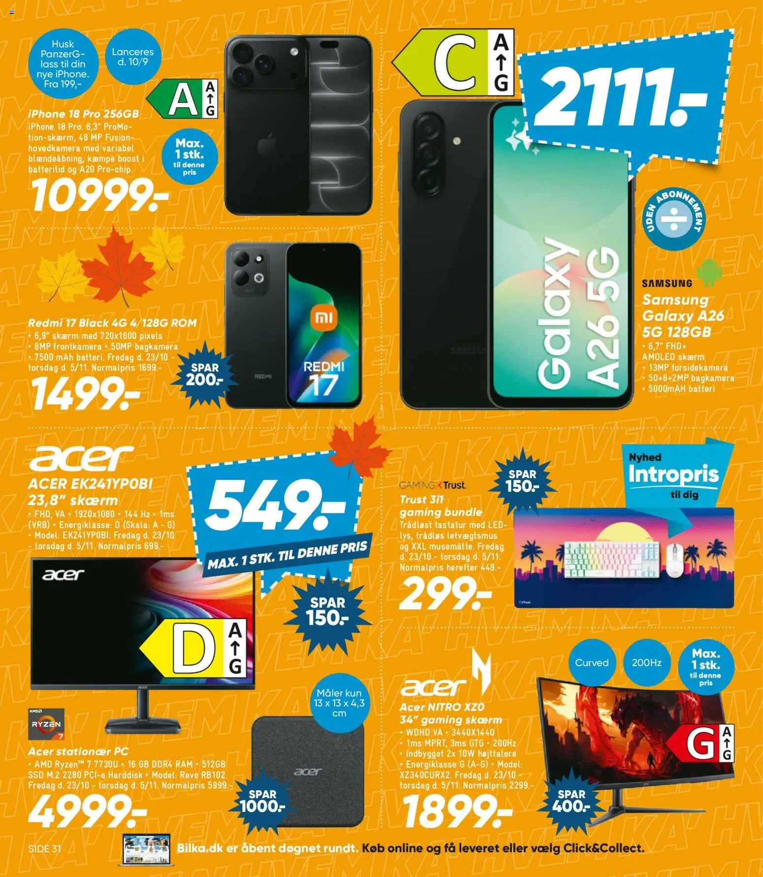 Bilka tilbudsavis – gyldig fra 23/10/2026 | Side: 38 | Produkter: RAM, Skærm, Rom, Harddisk