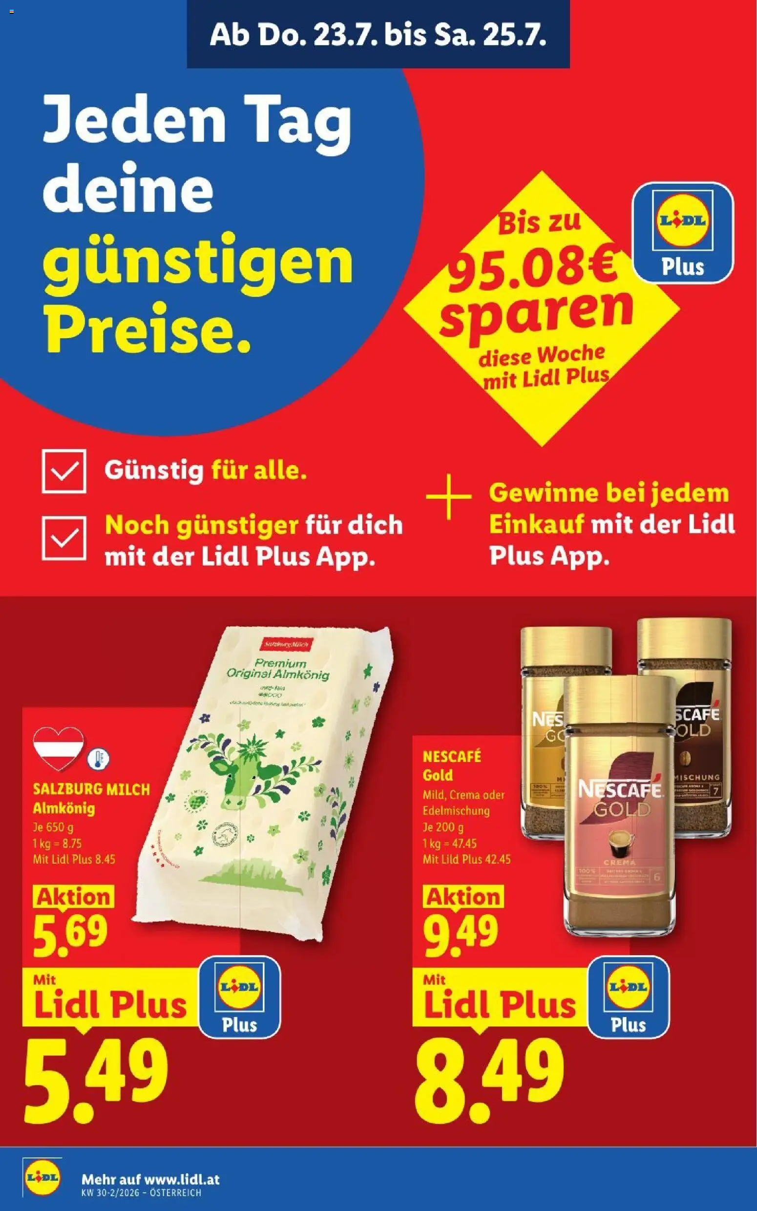 Lidl - Flugblatt gültig ab 23.07.2026 | Seite: 2 | Produkte: Milch