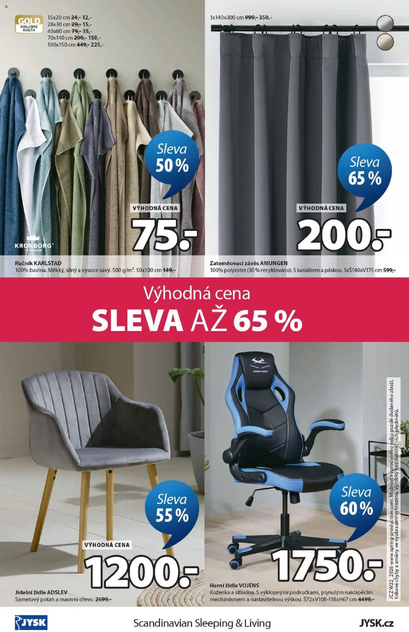 JYSK leták od 27.05.2026 | Strana: 16 | Produkty: Ručník, Závěs, Židle