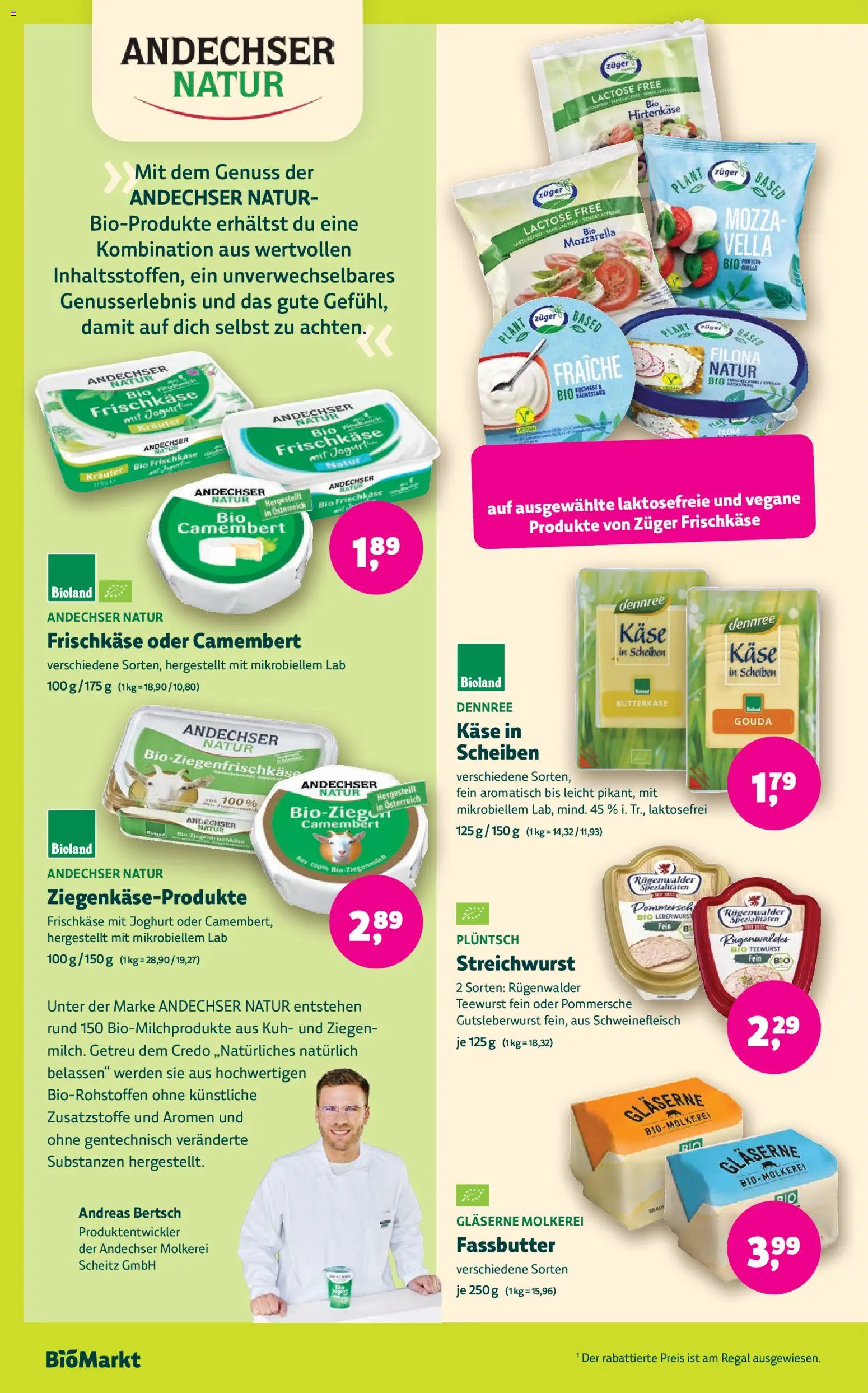 BioMarkt Prospekt – gültig ab 07.10.2026 | Seite: 8 | Produkte: Käse, Regal, Mozzarella, Gouda