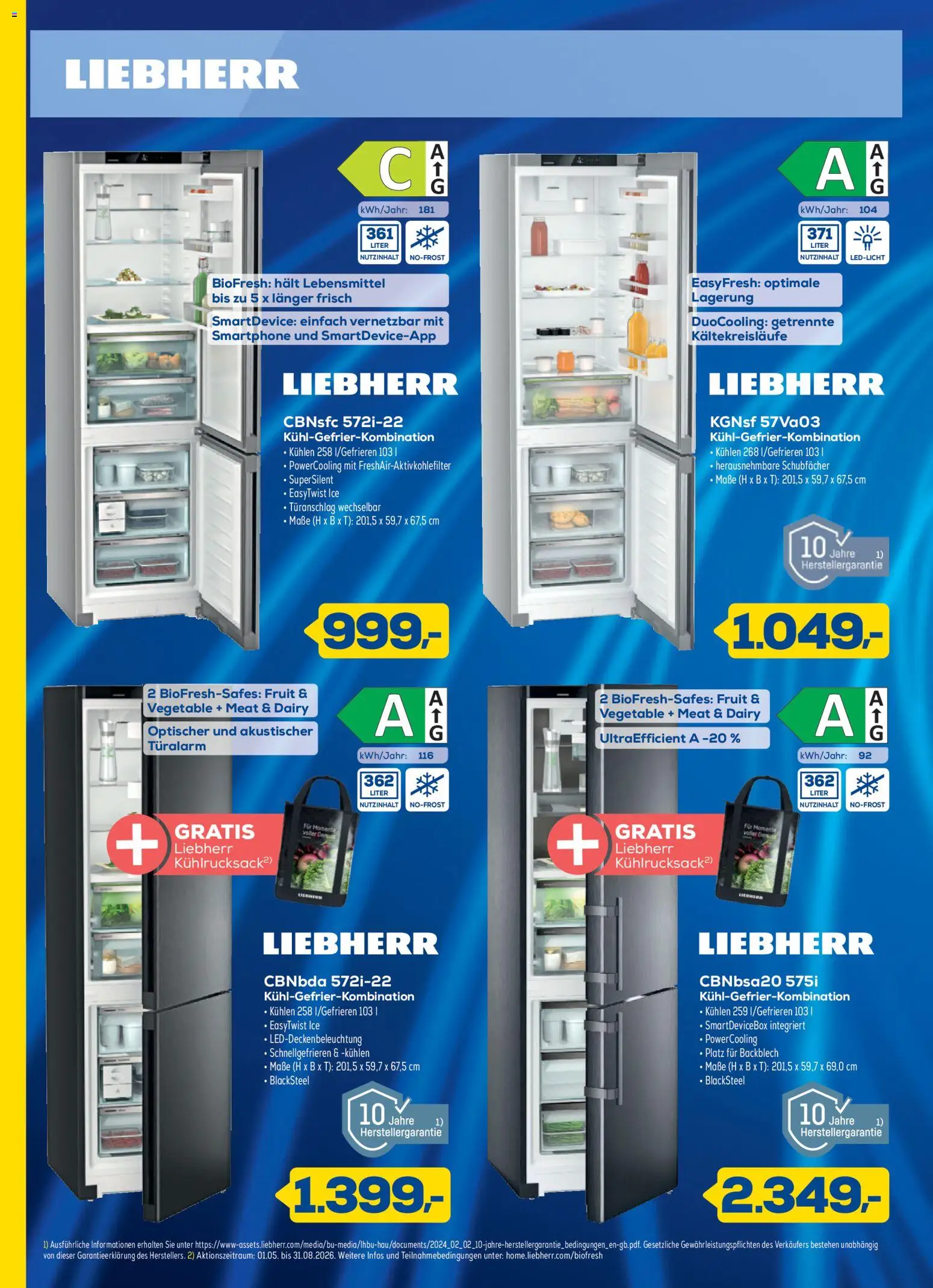 Euronics Prospekt – gültig ab 29.07.2026 | Seite: 14 | Produkte: Liebherr, Kühlgefrierkombination, Smartphone