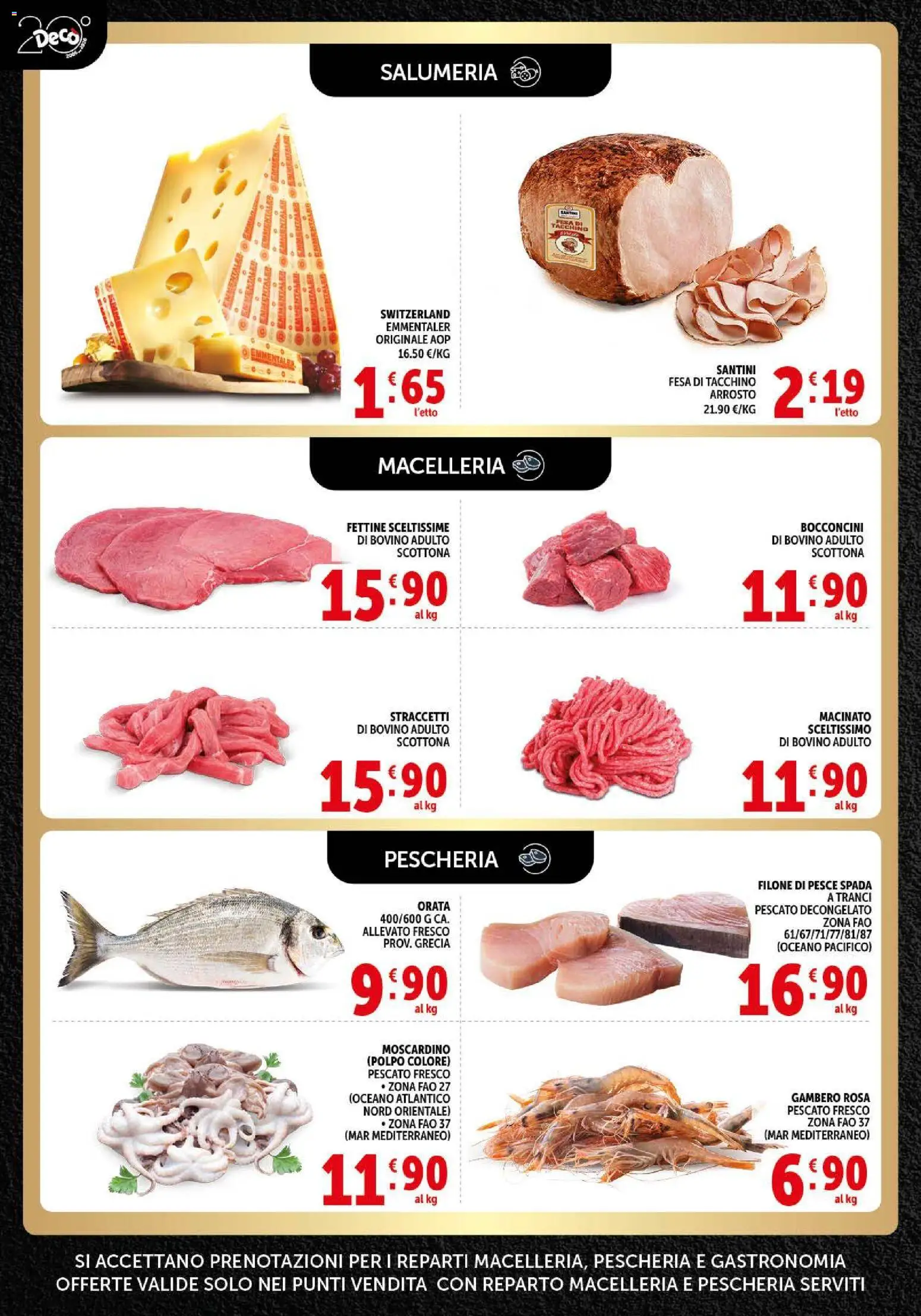 Volantino Decò del 10/07/2026 | Pagina: 2 | Prodotti: Bovino, Arrosto, Emmental, Macinato