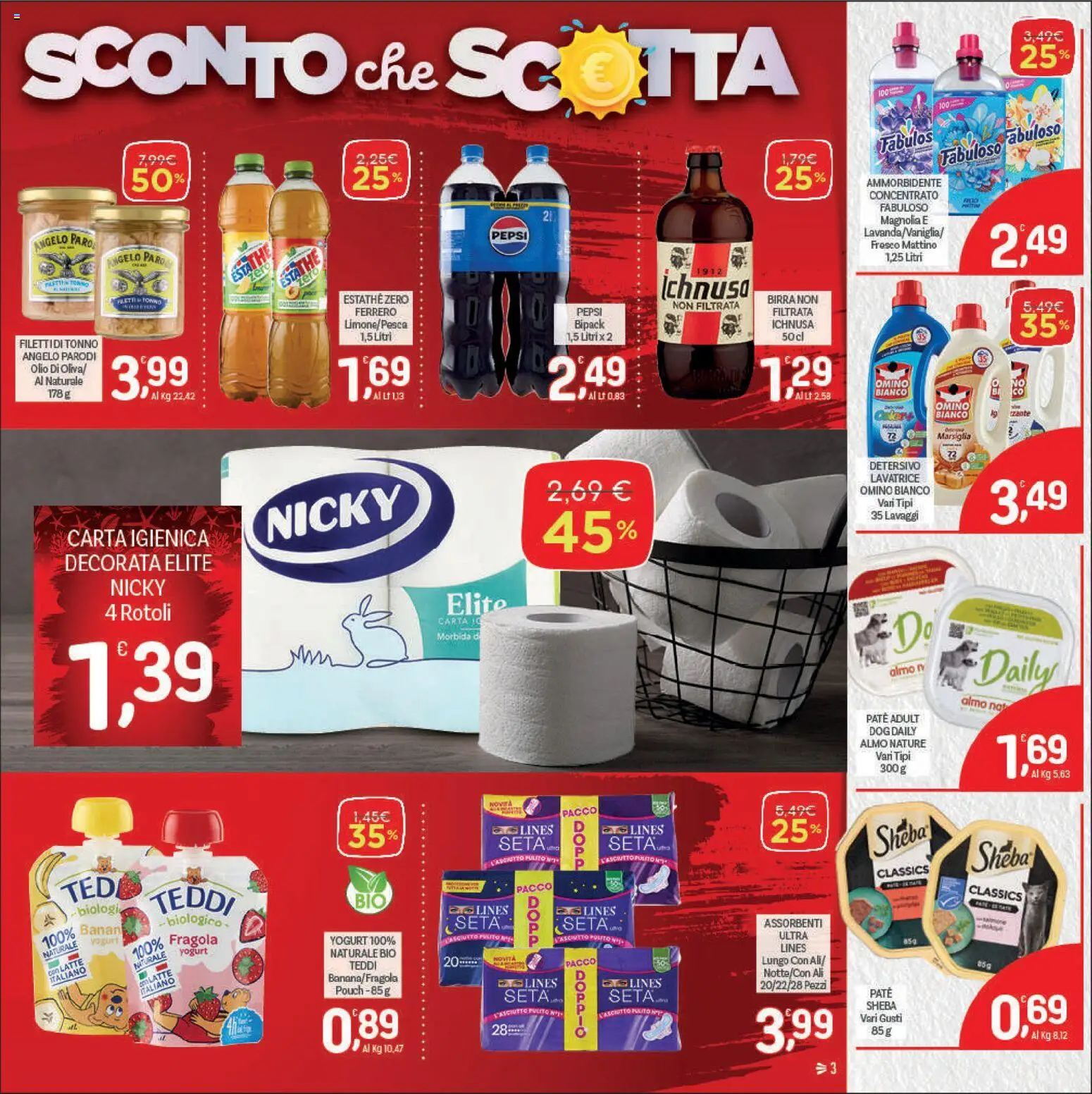 Volantino CRAI del 09/07/2026 | Pagina: 3 | Prodotti: Carta igienica, Yogurt, Olio, Pepsi