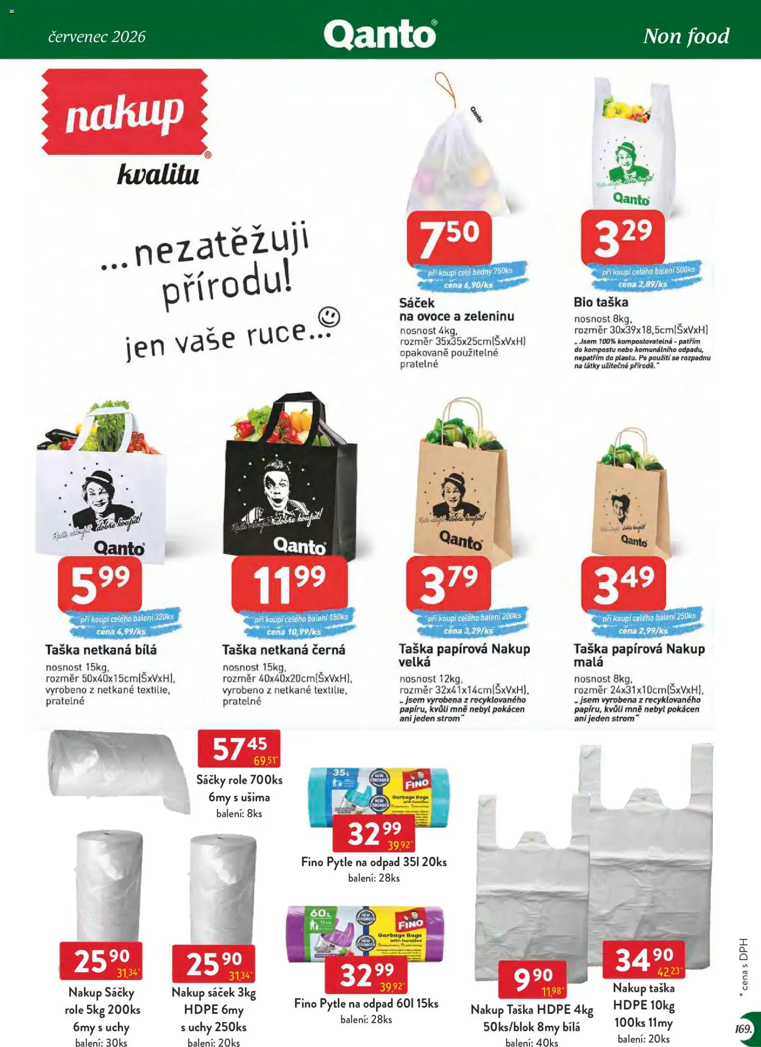 Astur & Qanto leták - Velkoobchod 07/2026 od 01.07.2026 | Strana: 169 | Produkty: Ovoce, Taška, Pytle na odpad, Sáček