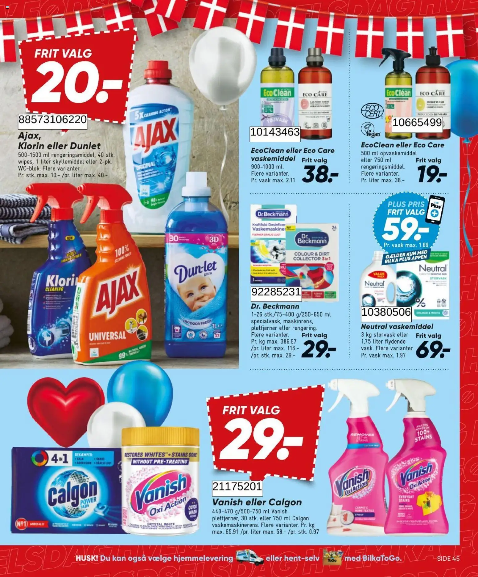 Bilka tilbudsavis – gyldig fra 31/07/2026 | Side: 55 | Produkter: Skyllemiddel, Pletfjerner, Opvaskemiddel, Vaskemaskine