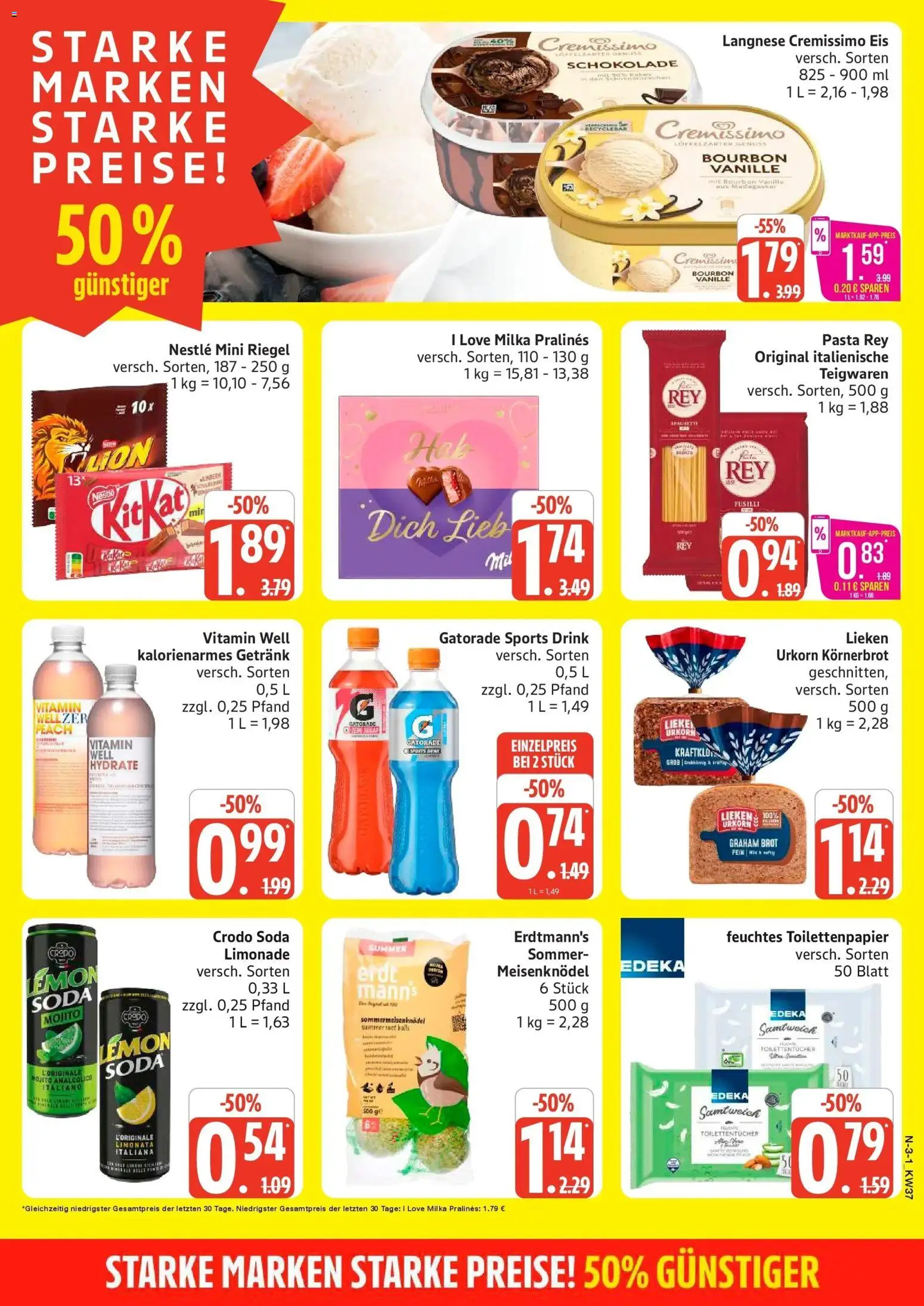 Marktkauf Prospekt Neuenkirchen (ab 07.09.2026) » Angebote online | Seite: 3 | Produkte: Cremissimo, Bourbon, Eis, Feuchtes Toilettenpapier