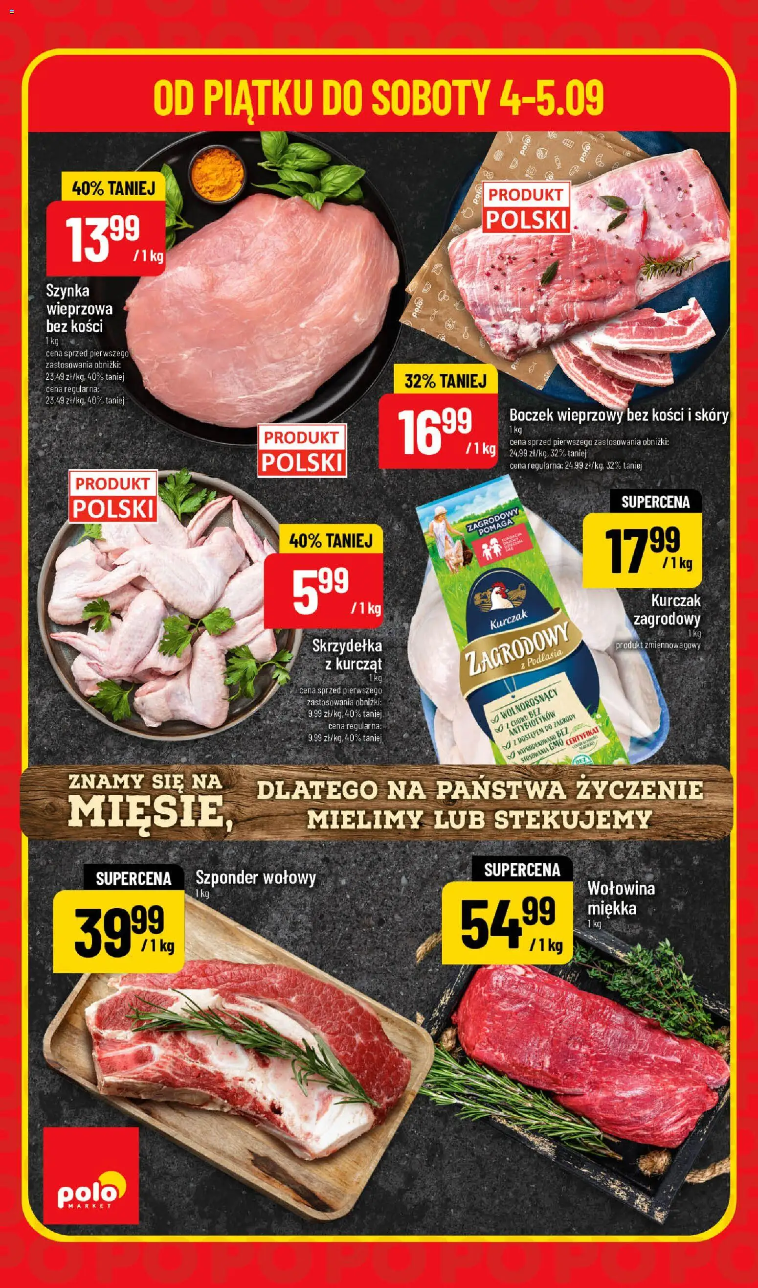 POLOmarket gazetka - Super Hity od 04.09.2026 | Strona: 2 | Produkty: Boczek wieprzowy bez kości, Szynka wieprzowa, Szynka, Boczek