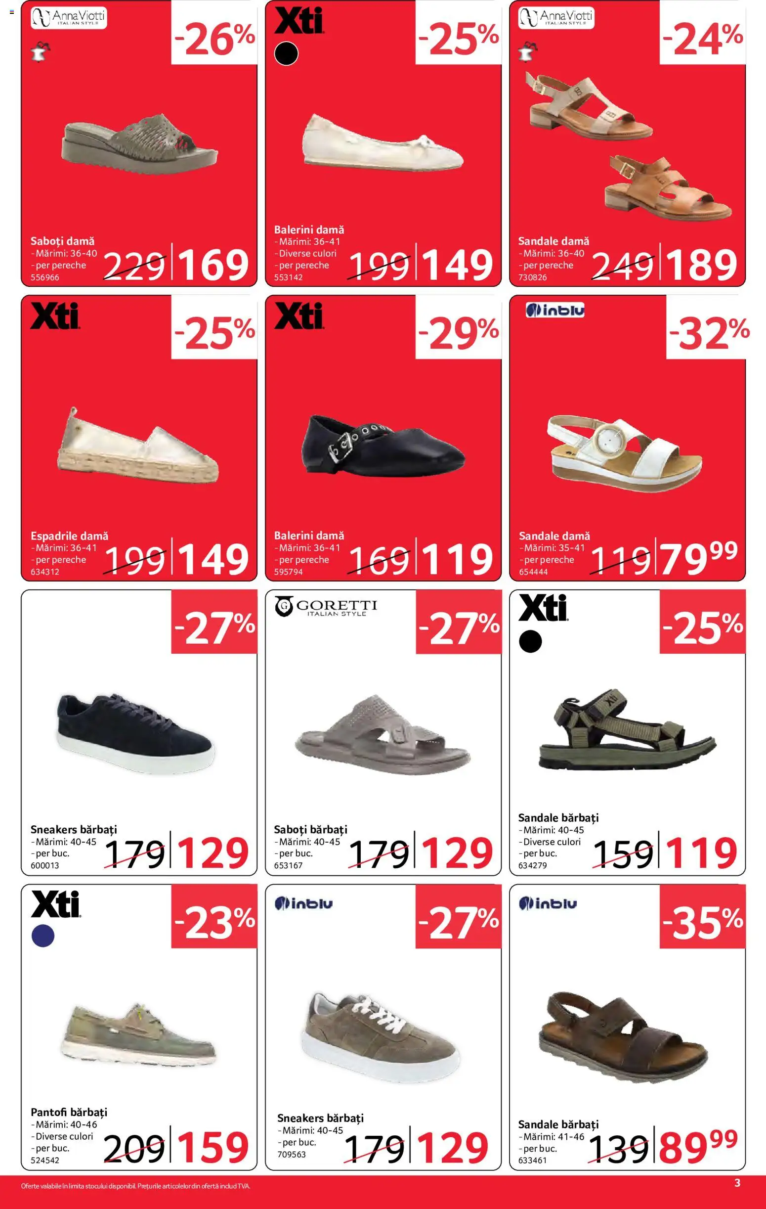 Noul catalog Selgros – valabil de la 26.06.2026 | Pagină: 3 | Produse: Pantofi, Balerini, Espadrile, Sandale