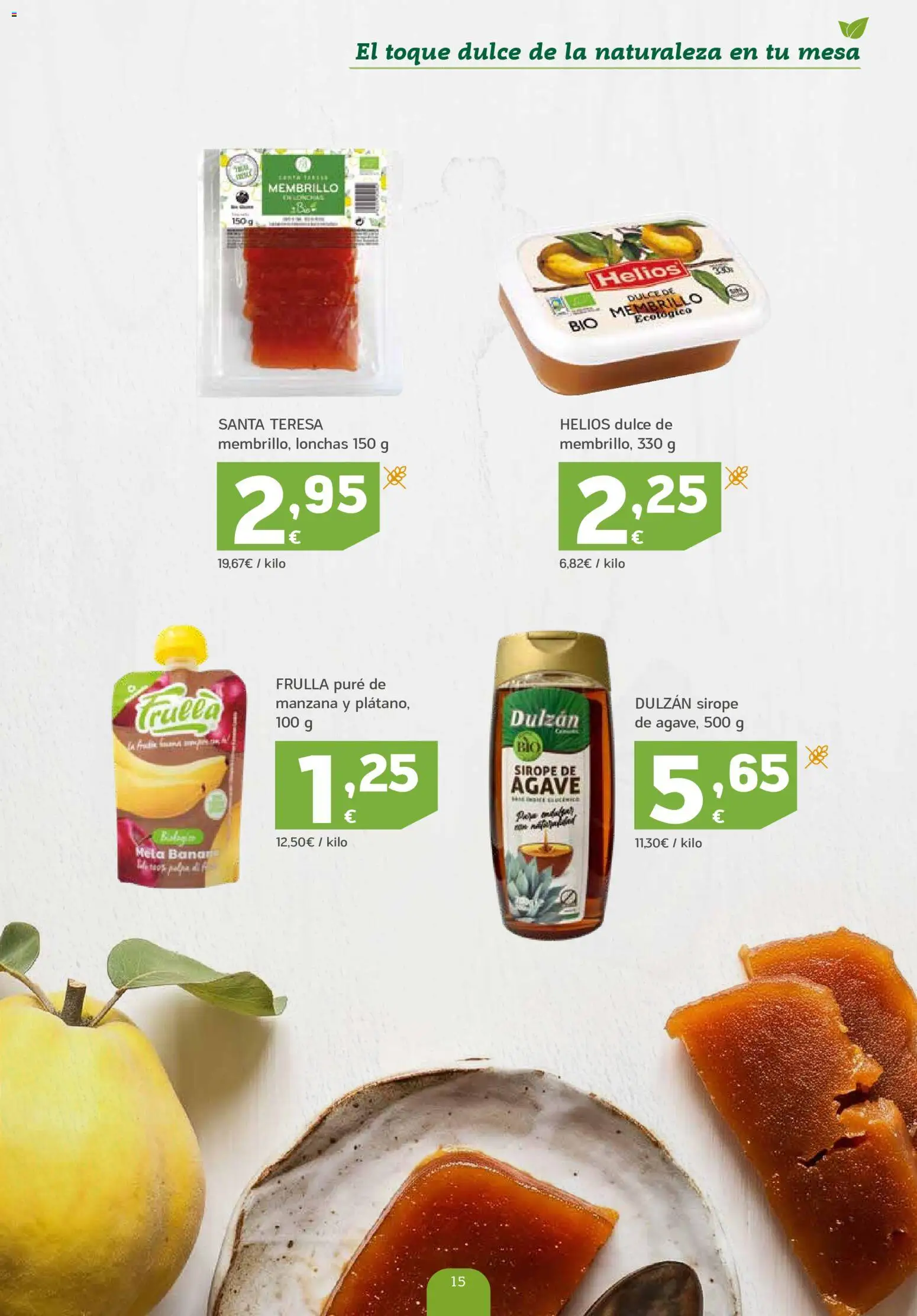 HiperDino Productos Ecológicos │ válido desde el 23/10/2026 | Página: 15 | Productos: Puré, Manzana, Puré de manzana, Mesa