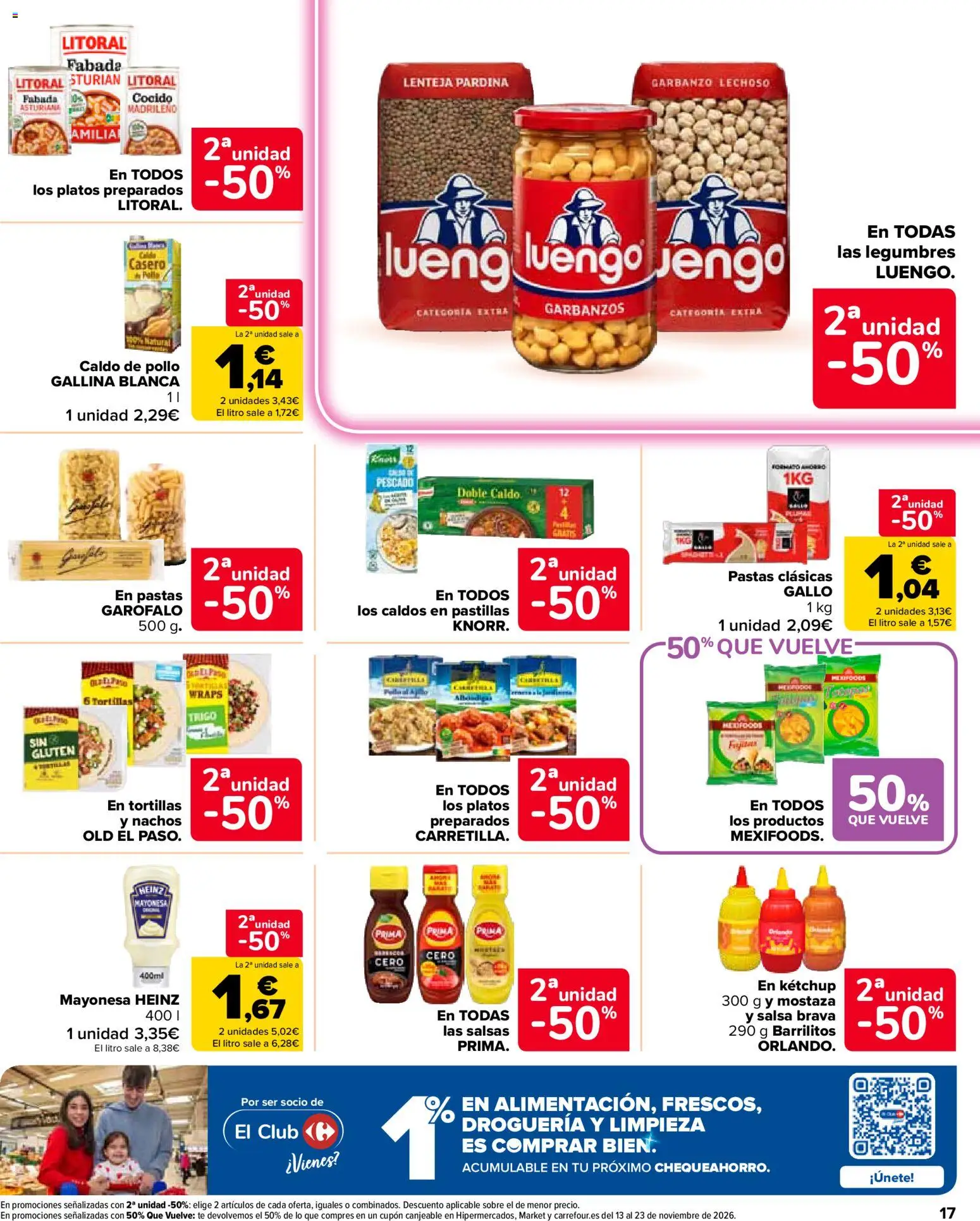 Carrefour Market folleto │ válido desde el 27/10/2026 | Página: 17 | Productos: Caldo de pollo, Kétchup, Salsa brava, Pollo