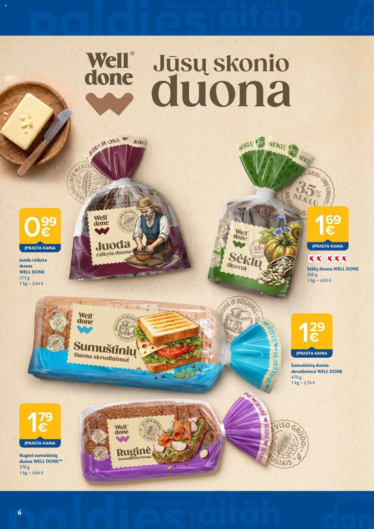 MAXIMA akcijos nuo 26.05.2026 | Puslapis: 6 | Prekių: Duona skrudinimui, Sėklos, Duona