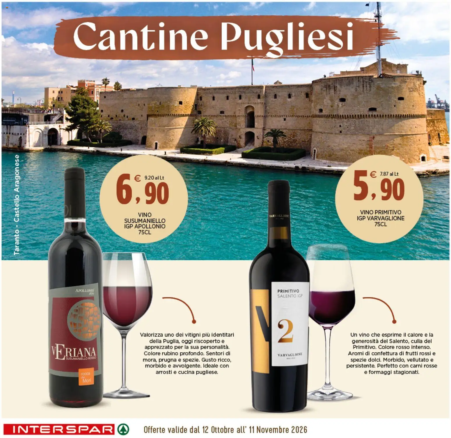 Volantino Interspar del 12/10/2026 | Pagina: 14 | Prodotti: Spezie, Vino, Vino Primitivo, Culla