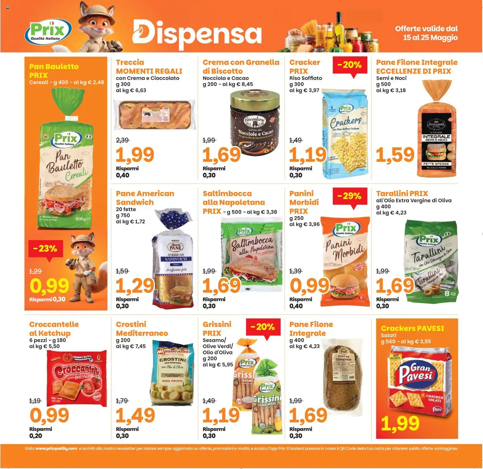 Volantino Prix del 15.05.2026 | Pagina: 18 | Prodotti: Crema, Cereali, Olive, Noci