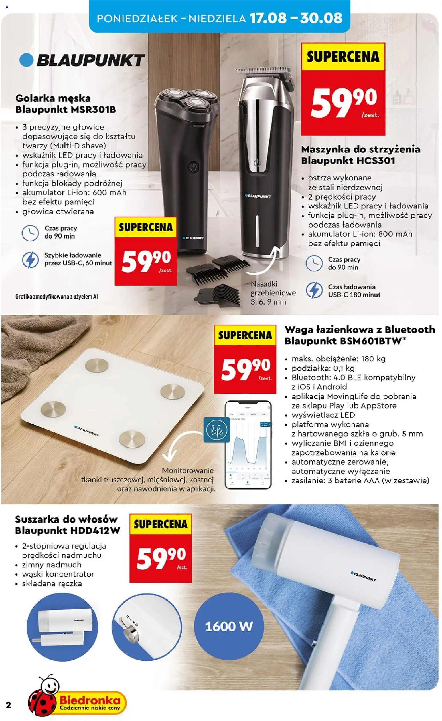 Biedronka Polsko leták - Hity i inspiracje od 20.08.2026 | Strana: 2 | Produkty: Baterie, LED