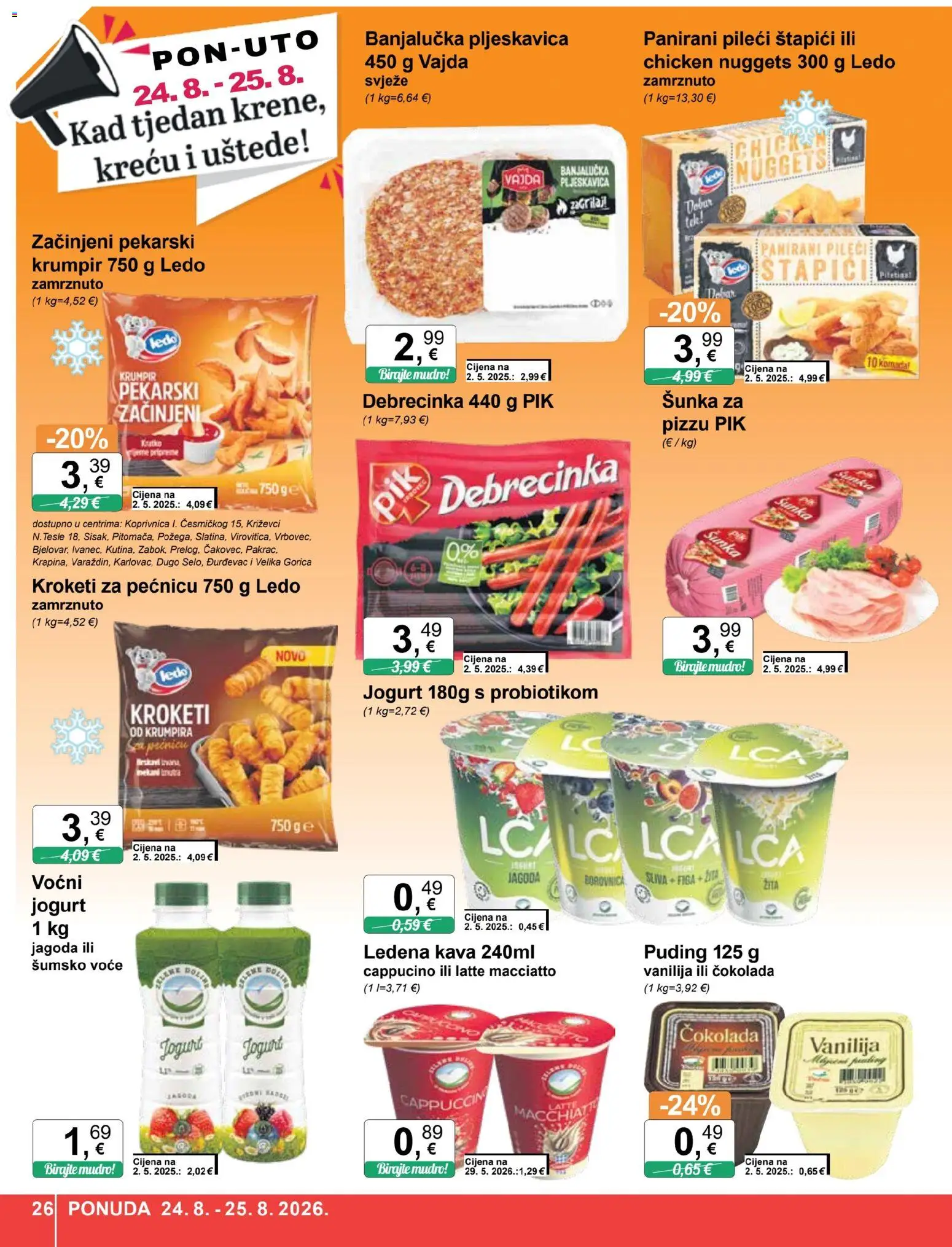 KTC katalog | vrijedi od 19.08.2026 | Stranica: 26 | Proizvodi: Čokolada, Puding, Ledo, Štapići