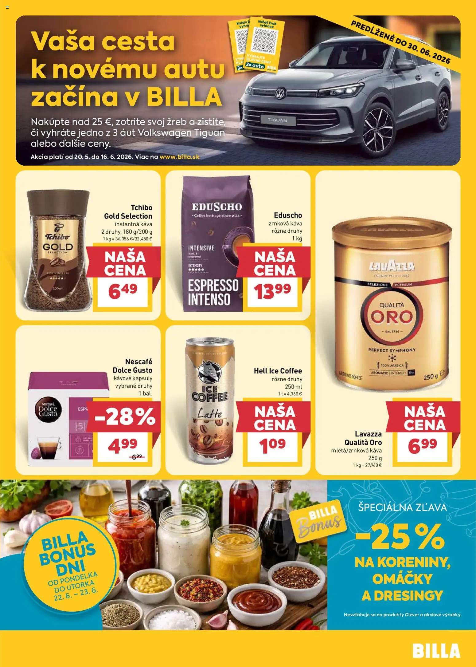 Nové Billa akcie – leták je platný od 17.06.2026 | Strana: 17 | Produkty: Dolce Gusto, Káva, Lavazza, Zrnková káva