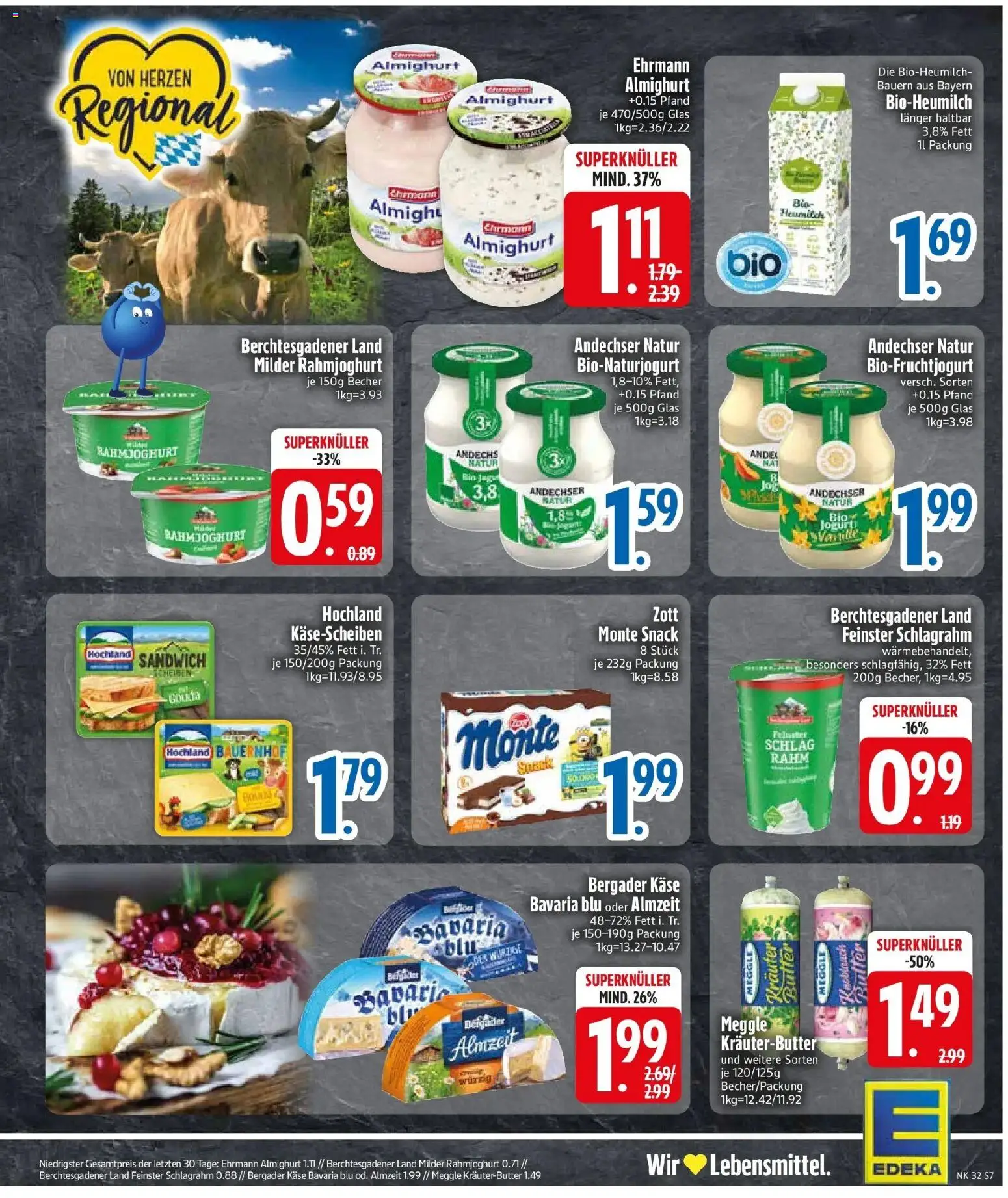 Edeka Prospekt Pfaffenhofen/Ilm (ab 03.08.2026) » Angebote Online | Seite: 9 | Produkte: Ehrmann almighurt, Kräuterbutter, Vanille, Blush