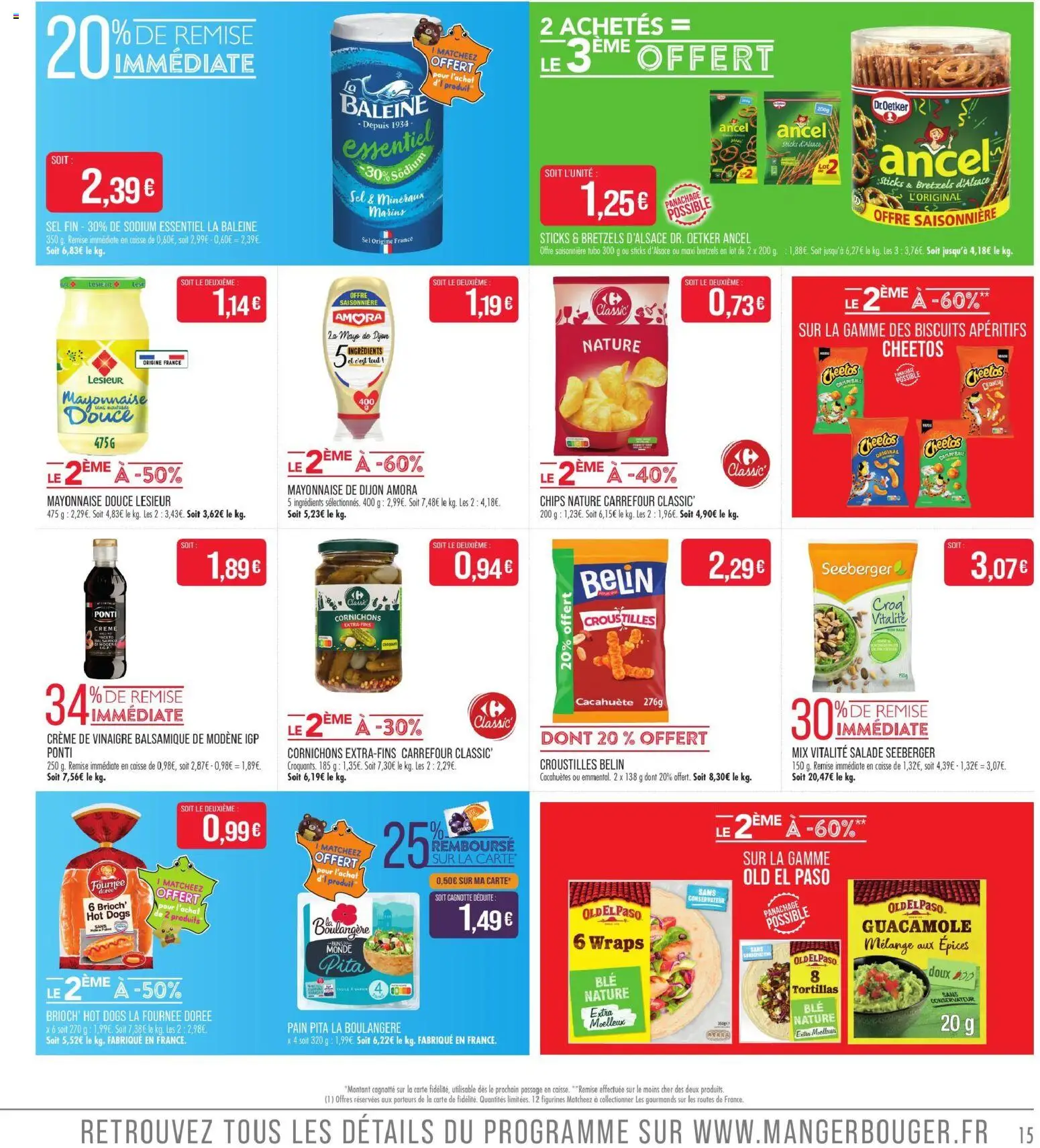 {H1} | Page: 15 | Produits: Chips nature, Tortillas, Mayonnaise, Pain