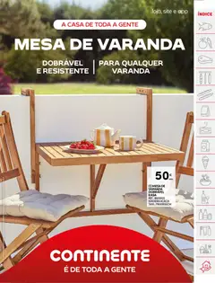 Pré-visualização MESA DE VARANDA DOBRAVEL KASA, Mesa de varanda dobrável, madeira acácia, TAM.: 79X59X55CM válido de 19.05.2026 | Página: 51 | Produtos: Mesa