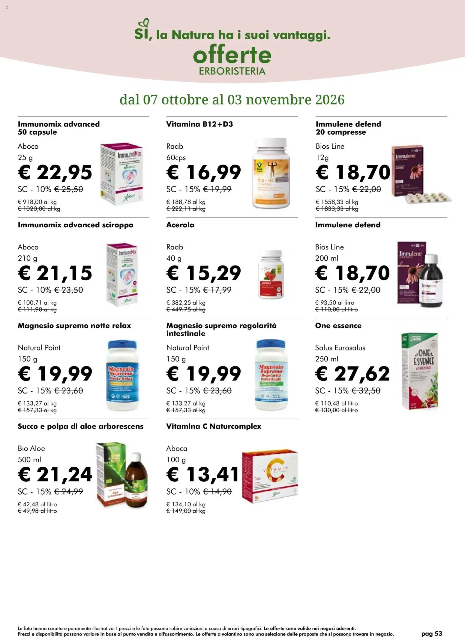 Volantino Natura Sì del 07/10/2026 | Pagina: 53 | Prodotti: Succo, Sciroppo