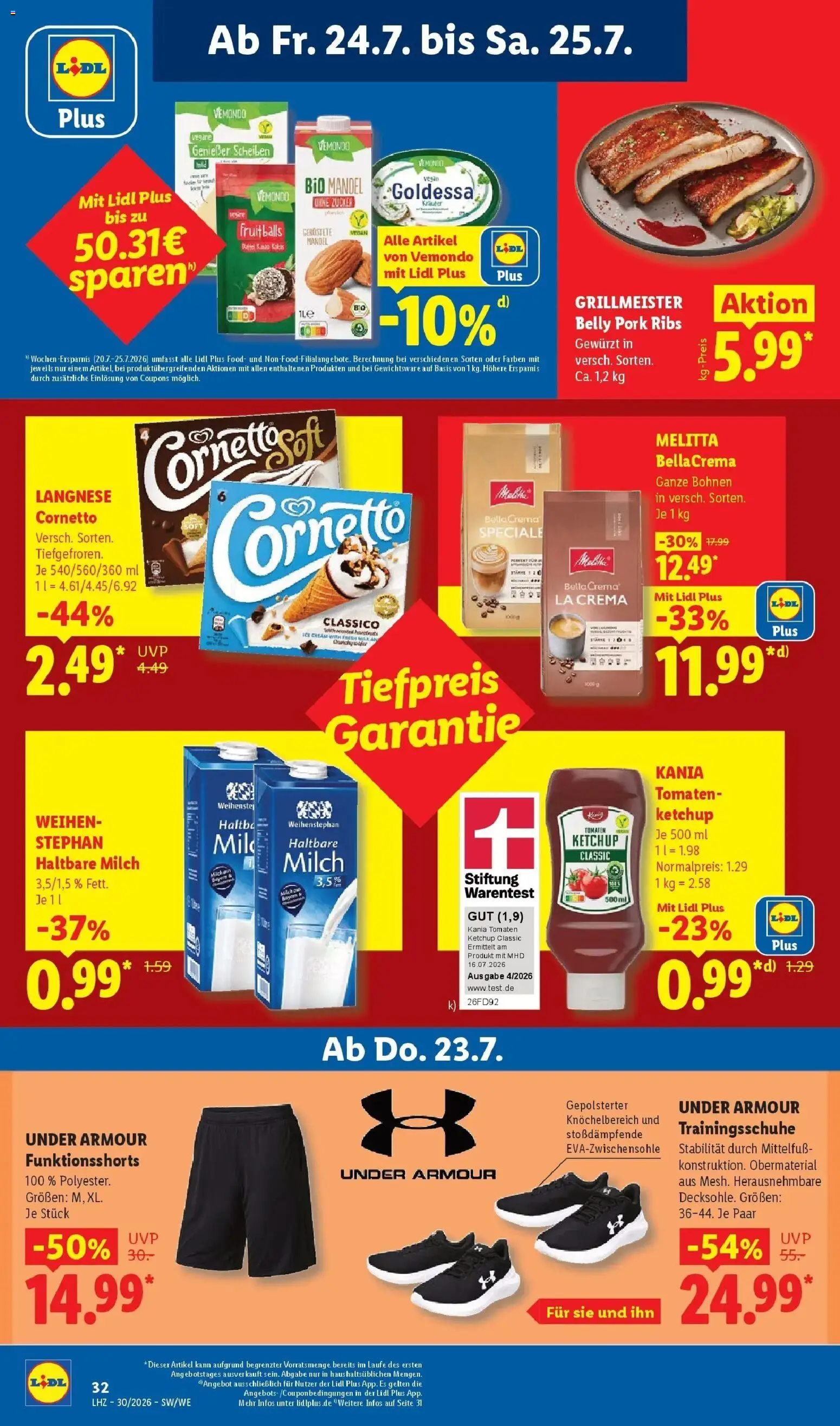 Lidl Prospekt Weikersheim – gültig ab 20.07.2026 | Seite: 68 | Produkte: Melitta, Milch, Haltbare milch, Ketchup