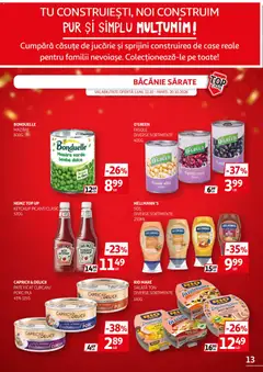 Ofertele Auchan valabile de la 12.10.2026 | Pagină: 13 | Produse: Mazăre, Top, Ketchup, Fasole albă