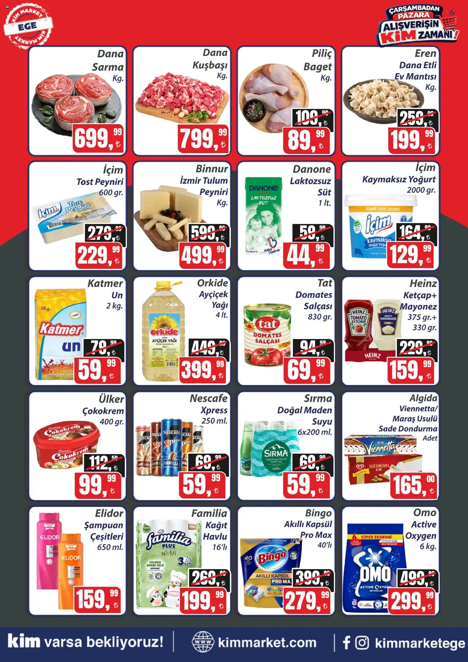 Kim Market Katalog - Ege Insert - 12 Ağustos 2026 tarihinden itibaren geçerlidir | Sayfa: 2 | Ürünler: Yoğurt, Ketçap, Tulum, Piliç