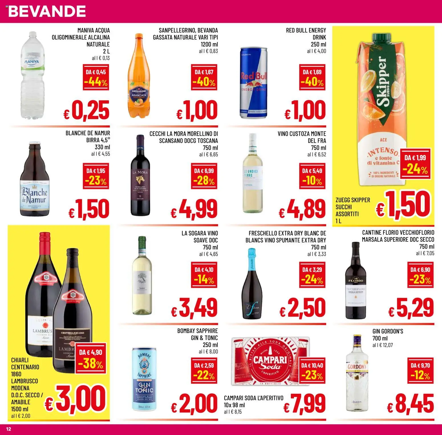 Volantino A&O del 14/10/2026 | Pagina: 12 | Prodotti: Campari, Acqua, Bevande, Ingredienti