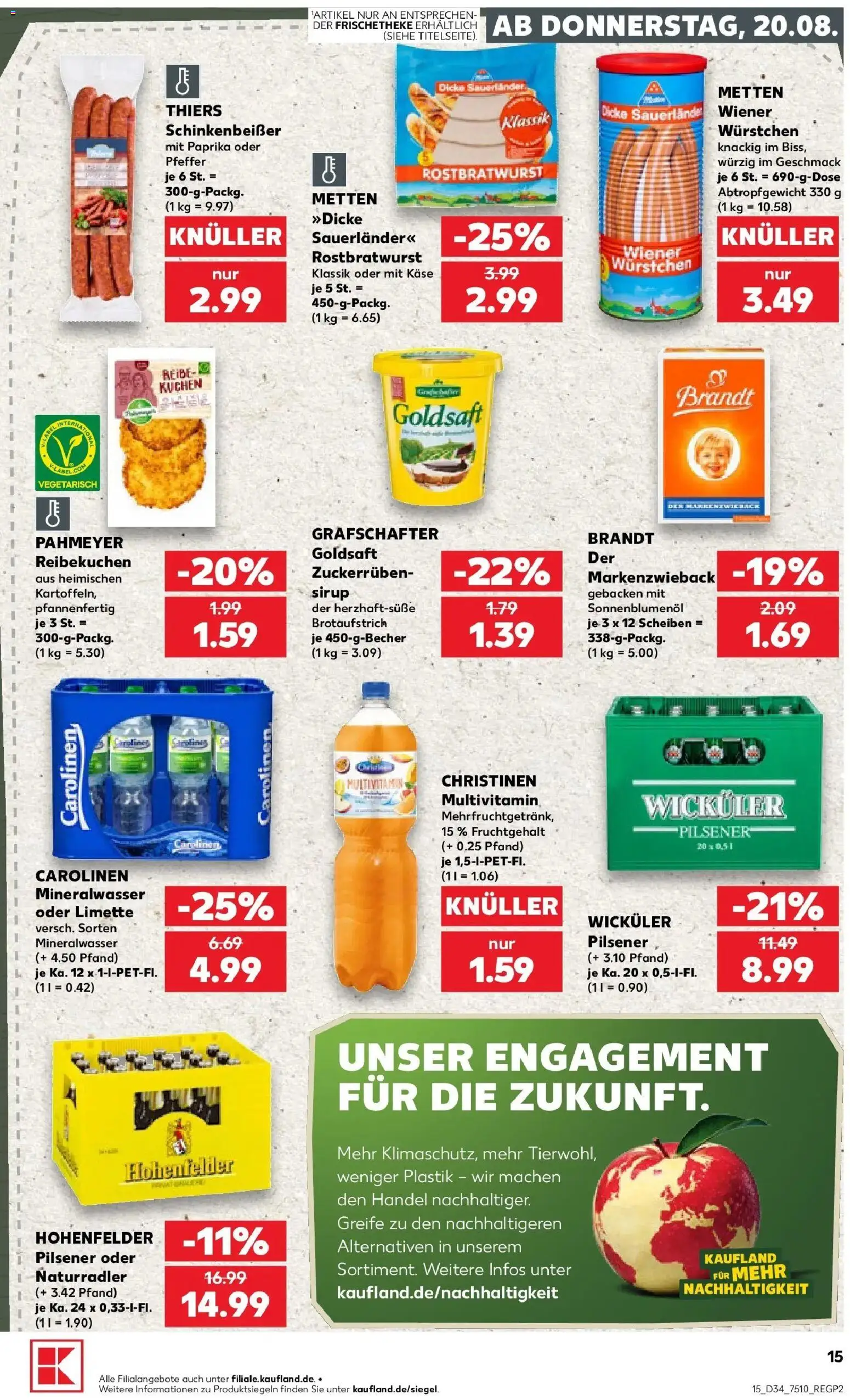 Kaufland Prospekt Rheda-Wiedenbrück – gültig ab 17.08.2026 | Seite: 26 | Produkte: Käse, Sonnenblumenol, Paprika, Kuchen