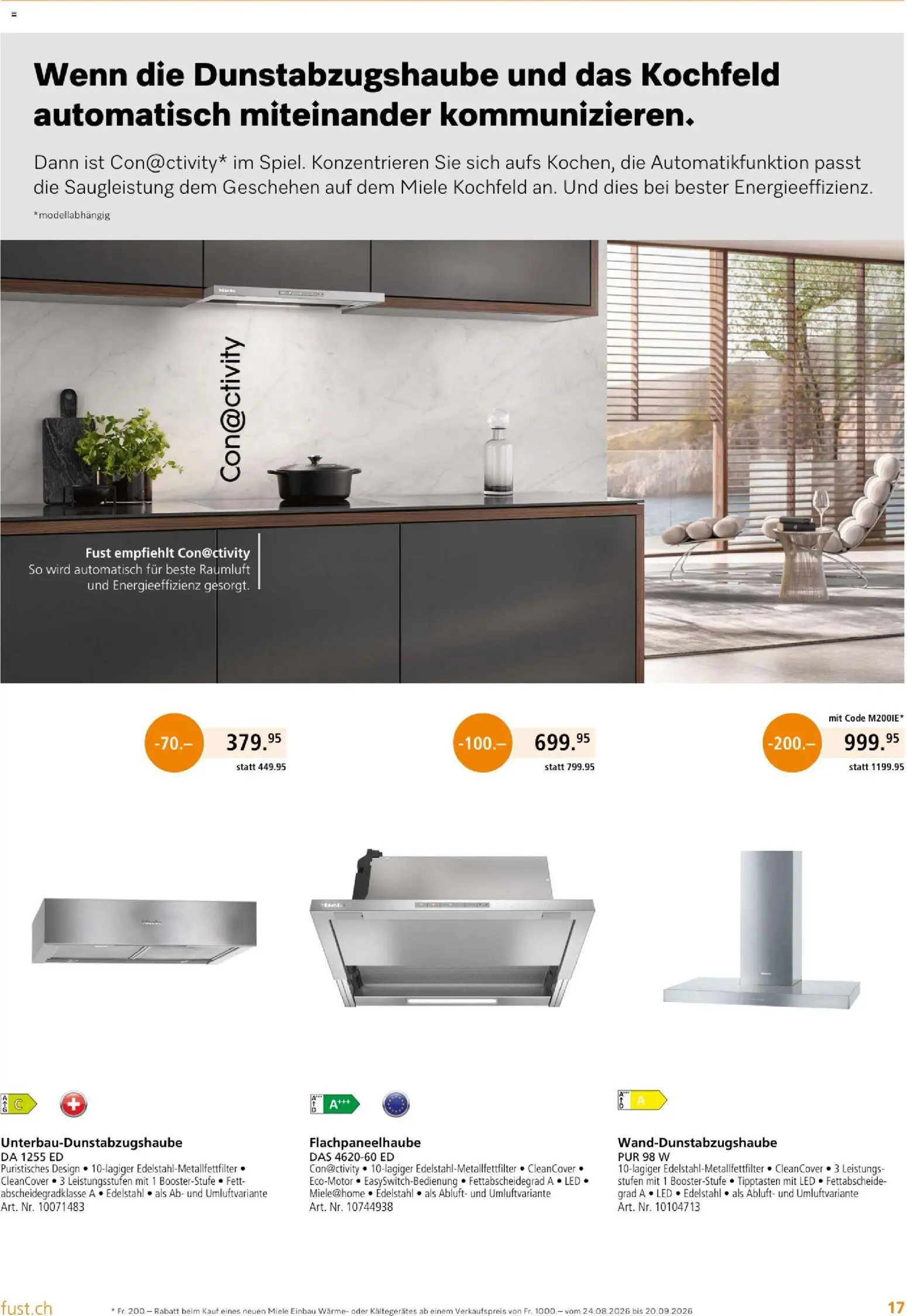 Fust aktionen Einbau – gültig ab 17.09.2026 | Seite: 17 | Produkte: Kochfeld, Miele