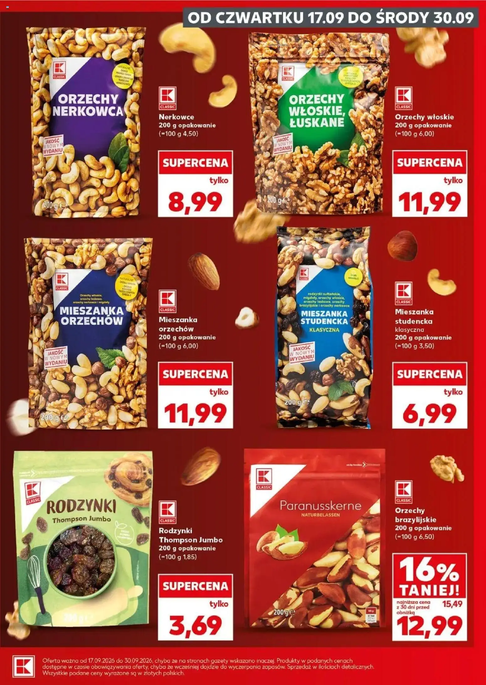 Kaufland gazetka - Super sobota od 19.09.2026 - od jutra PDF | Strona: 7 | Produkty: Orzechy nerkowca, Gazety, Orzechy, Rodzynki