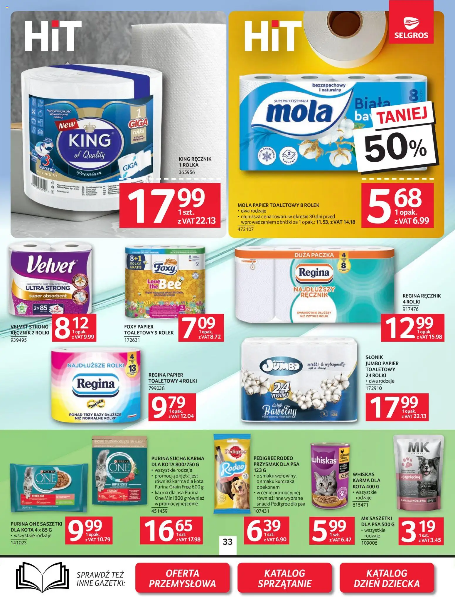Selgros cash&carry gazetka od 21.05.2026 | Strona: 29 | Produkty: Papier toaletowy, Rolki, Pedigree, Karma dla kota