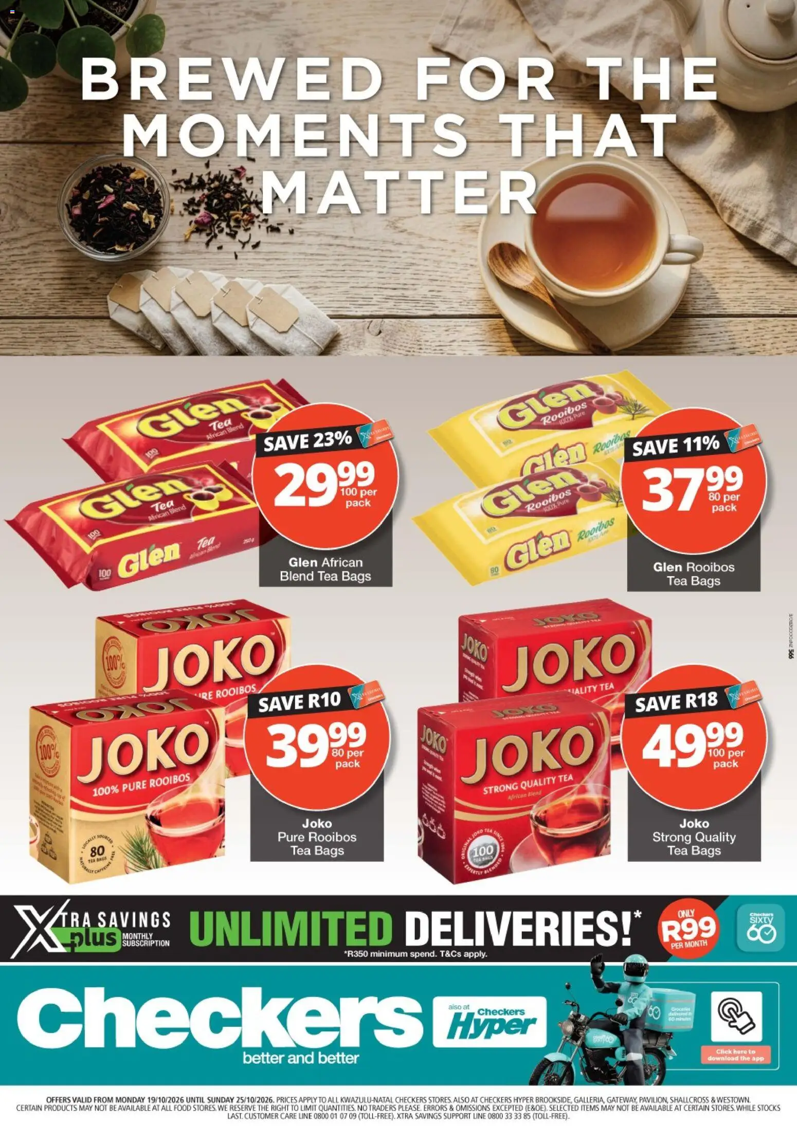 New Checkers catalogue – valid from 19/10/2026 | Page: 1 | Products: Tea