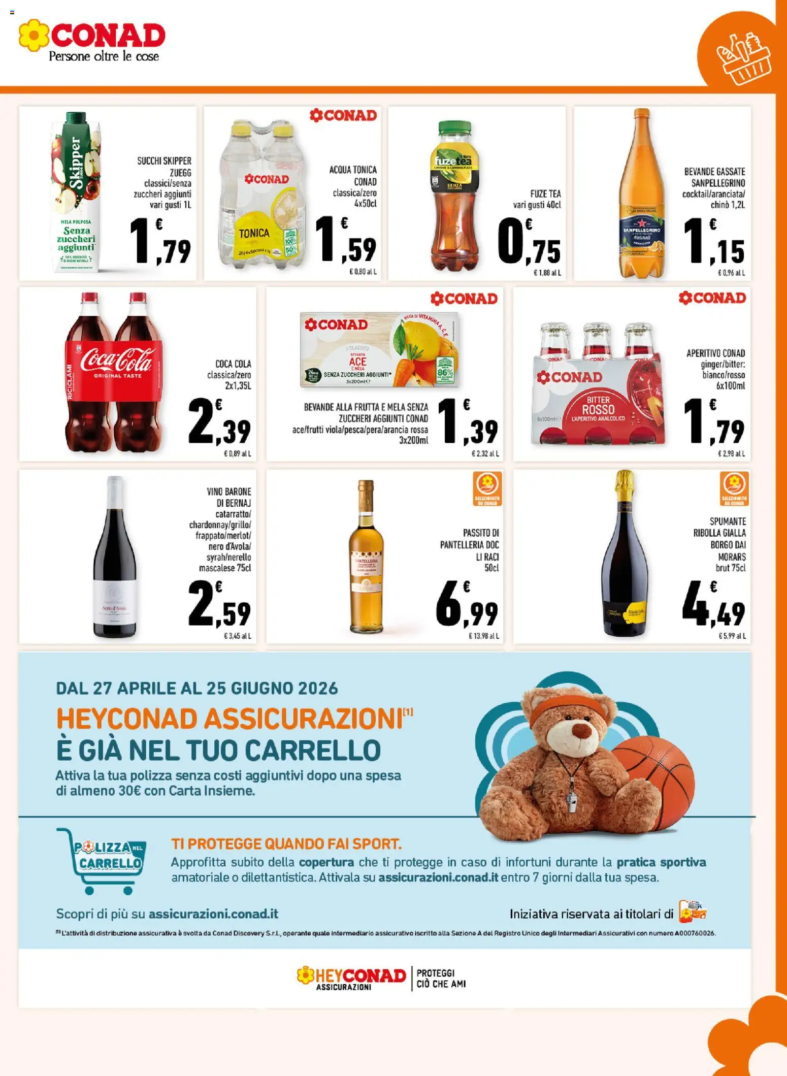 Volantino Conad del 06.05.2026 | Pagina: 11 | Prodotti: Acqua tonica, Spumante, Coca Cola, Aperitivo