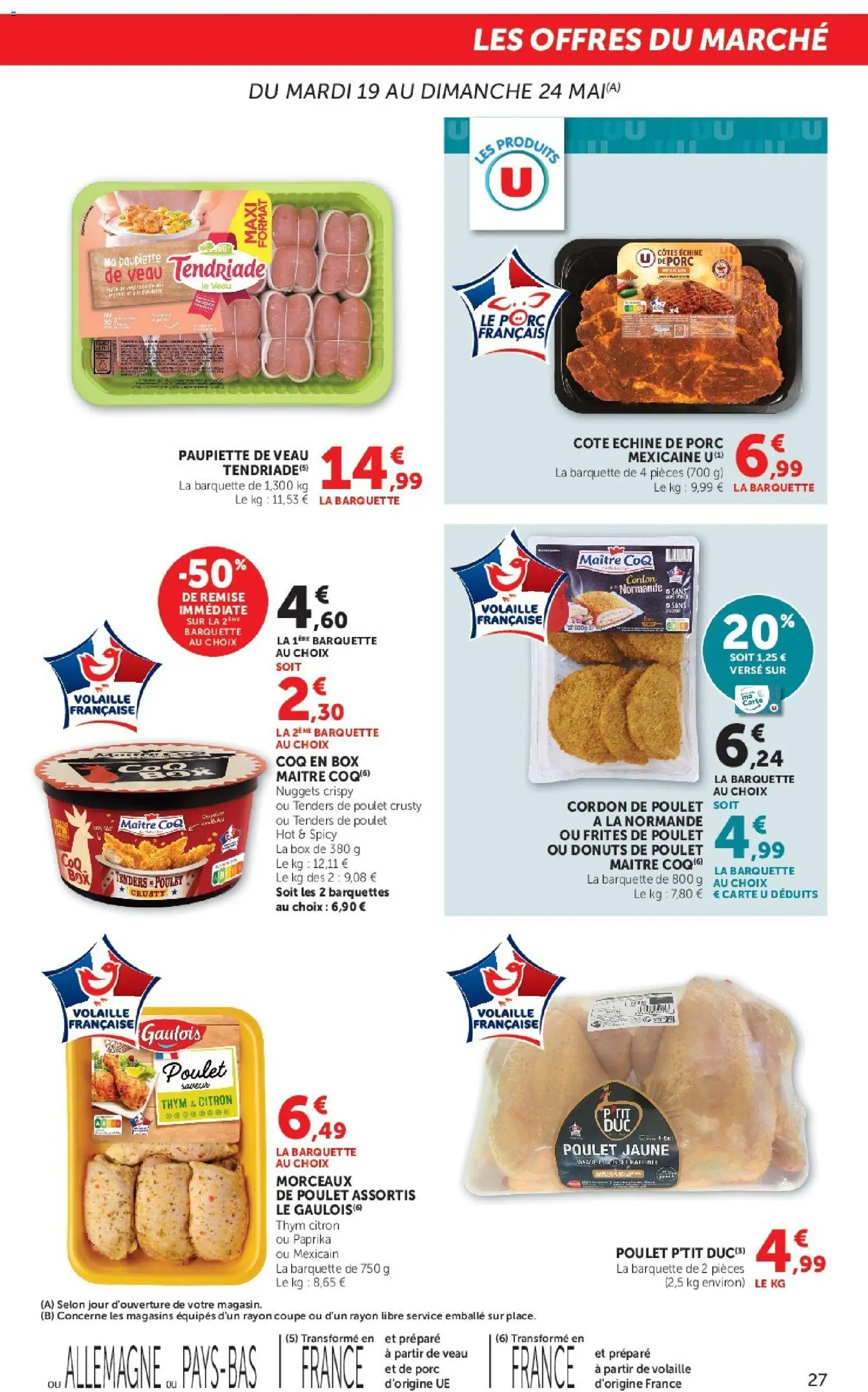 {H1} | Page: 27 | Produits: Citron, Paprika, Cote échine de porc, Porc