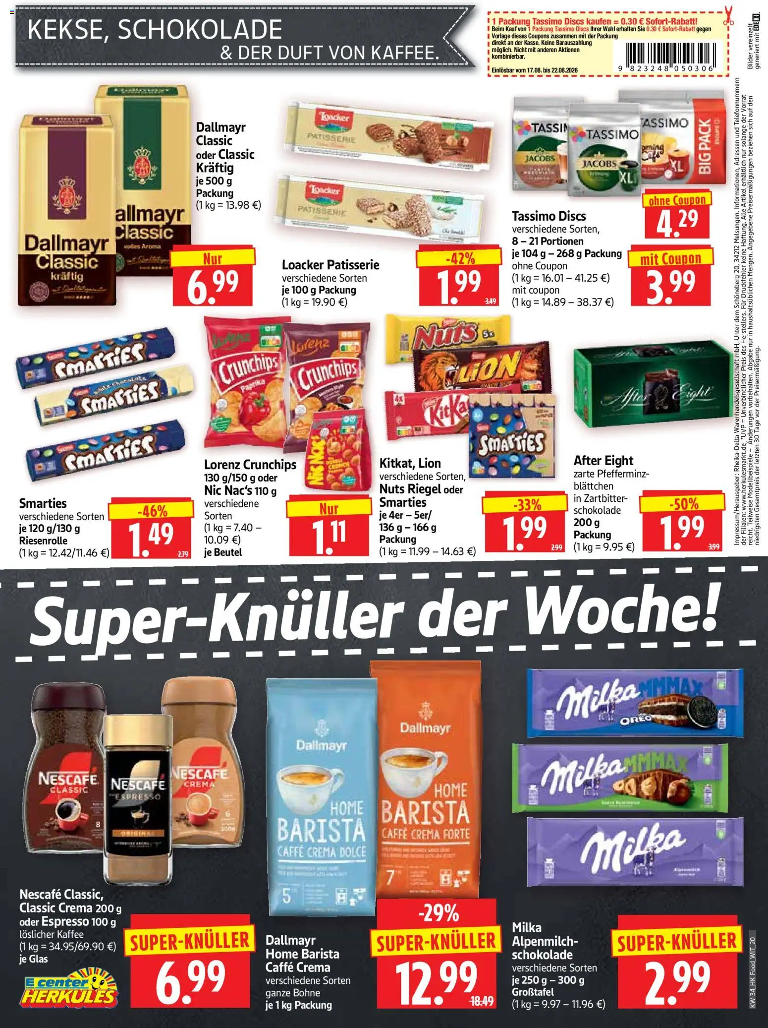 HERKULES Prospekt – gültig ab 17.08.2026 | Seite: 20 | Produkte: Schokolade, Smarties, Duft, Paprika