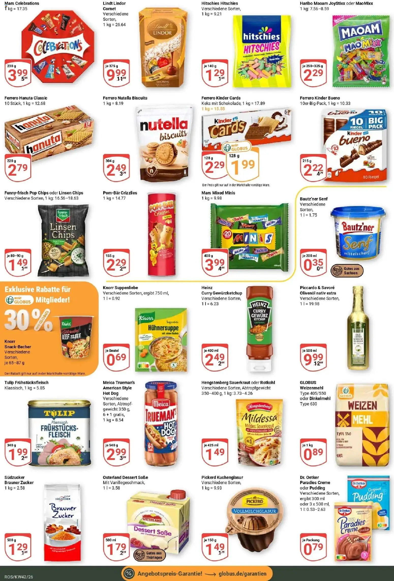 Globus Prospekt Lambrechtshagen (ab 12.10.2026) » Angebote online | Seite: 17 | Produkte: Mehl, Creme, Soße, Chips