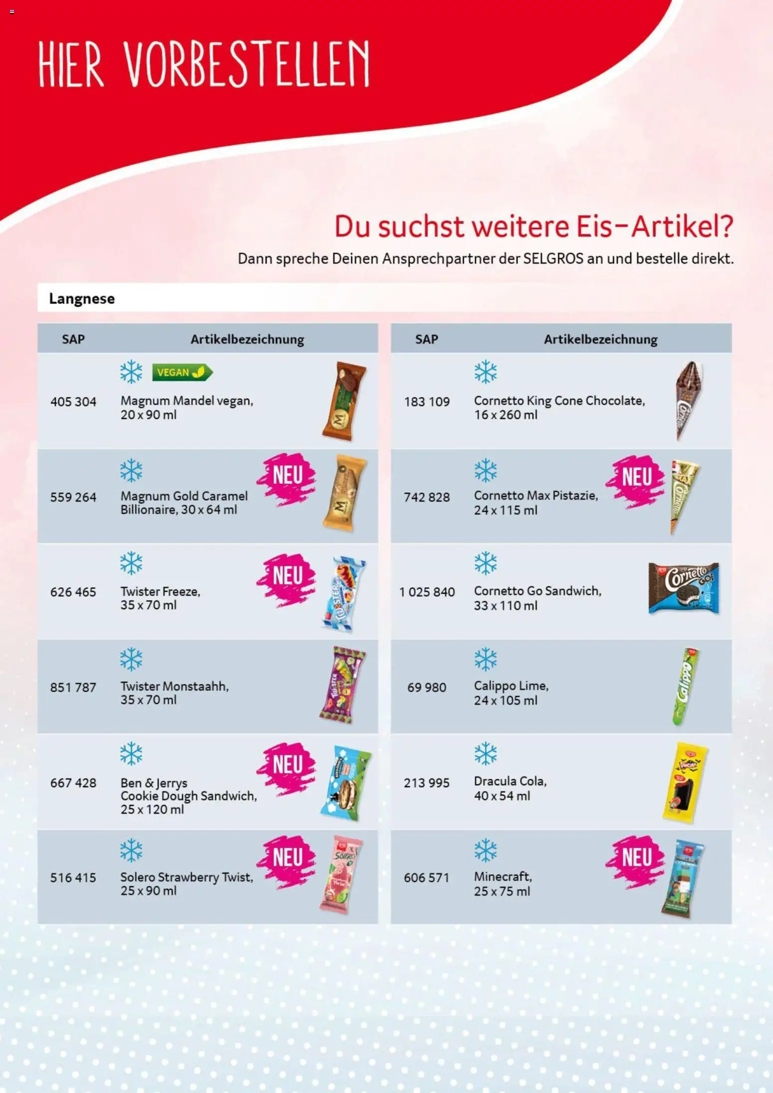 Selgros Impuls Eis – gültig ab 20.07.2026 | Seite: 10 | Produkte: Langnese