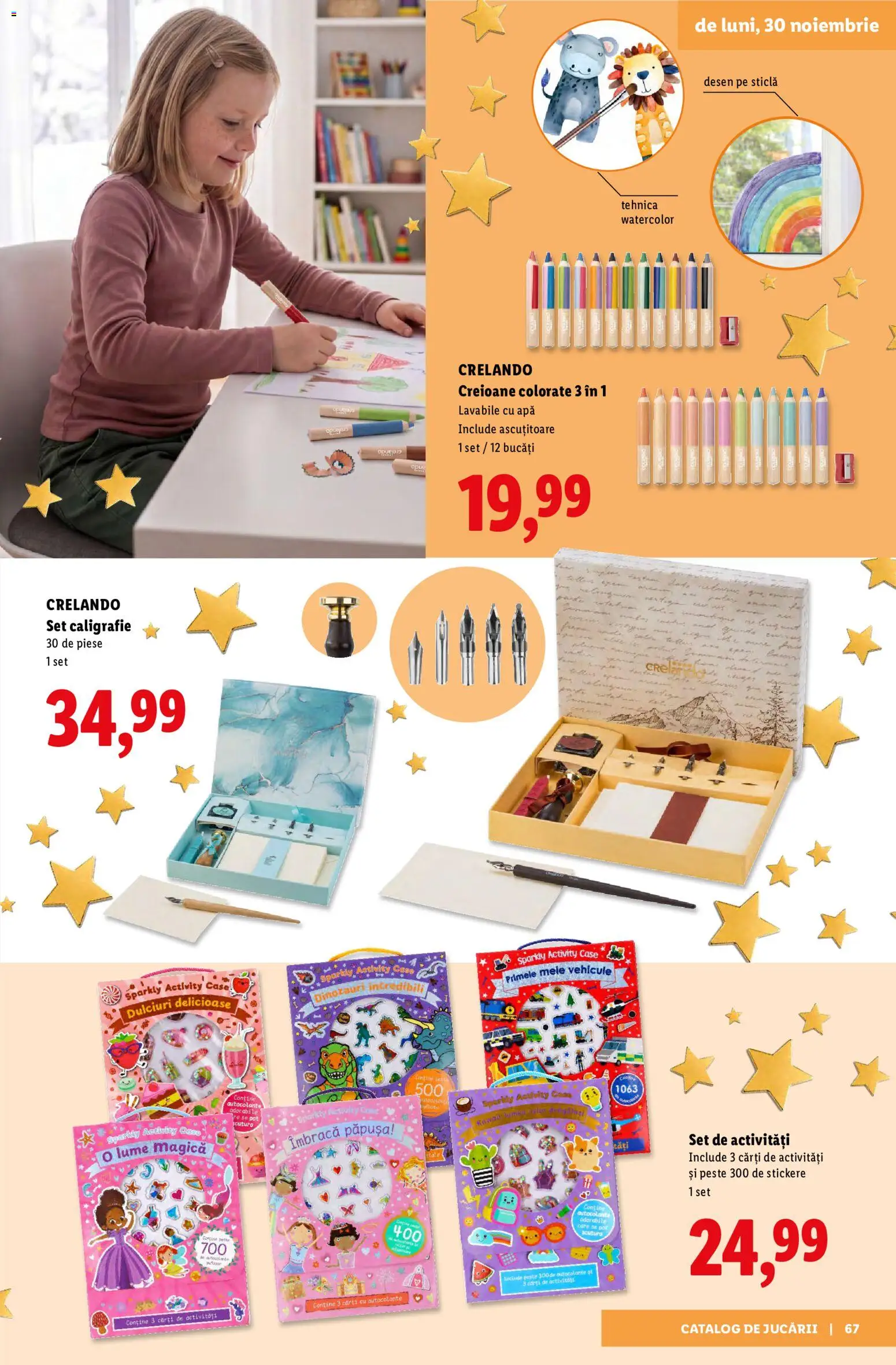 Noul catalog Lidl – valabil de la 02.11.2026 | Pagină: 67 | Produse: Ascuțitoare, Cărți, Pește, Apă