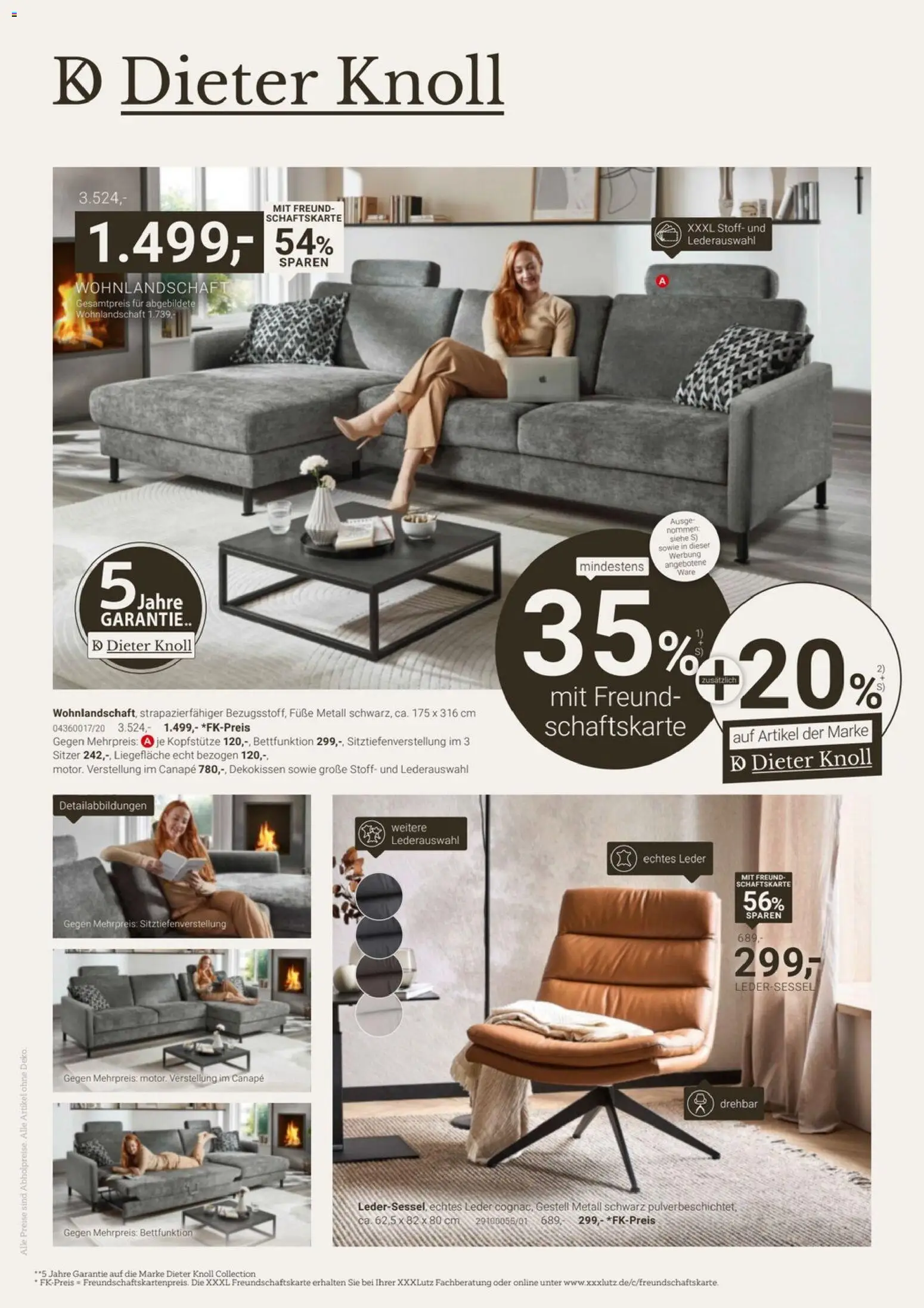 XXXLutz Dieter Knoll Spezial – gültig ab 01.08.2026 | Seite: 1 | Produkte: Wohnlandschaft