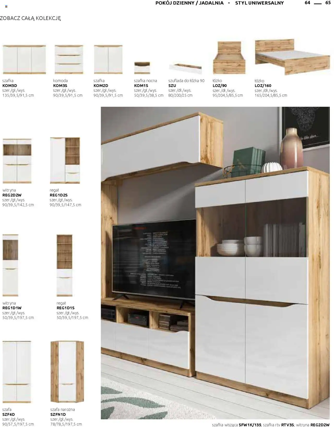 Black Red White Gazetka - Katalog rodzinnych wnętrz od 24.05.2024 | Strona: 65 | Produkty: Komoda, Witryna, Regał, Szafka nocna