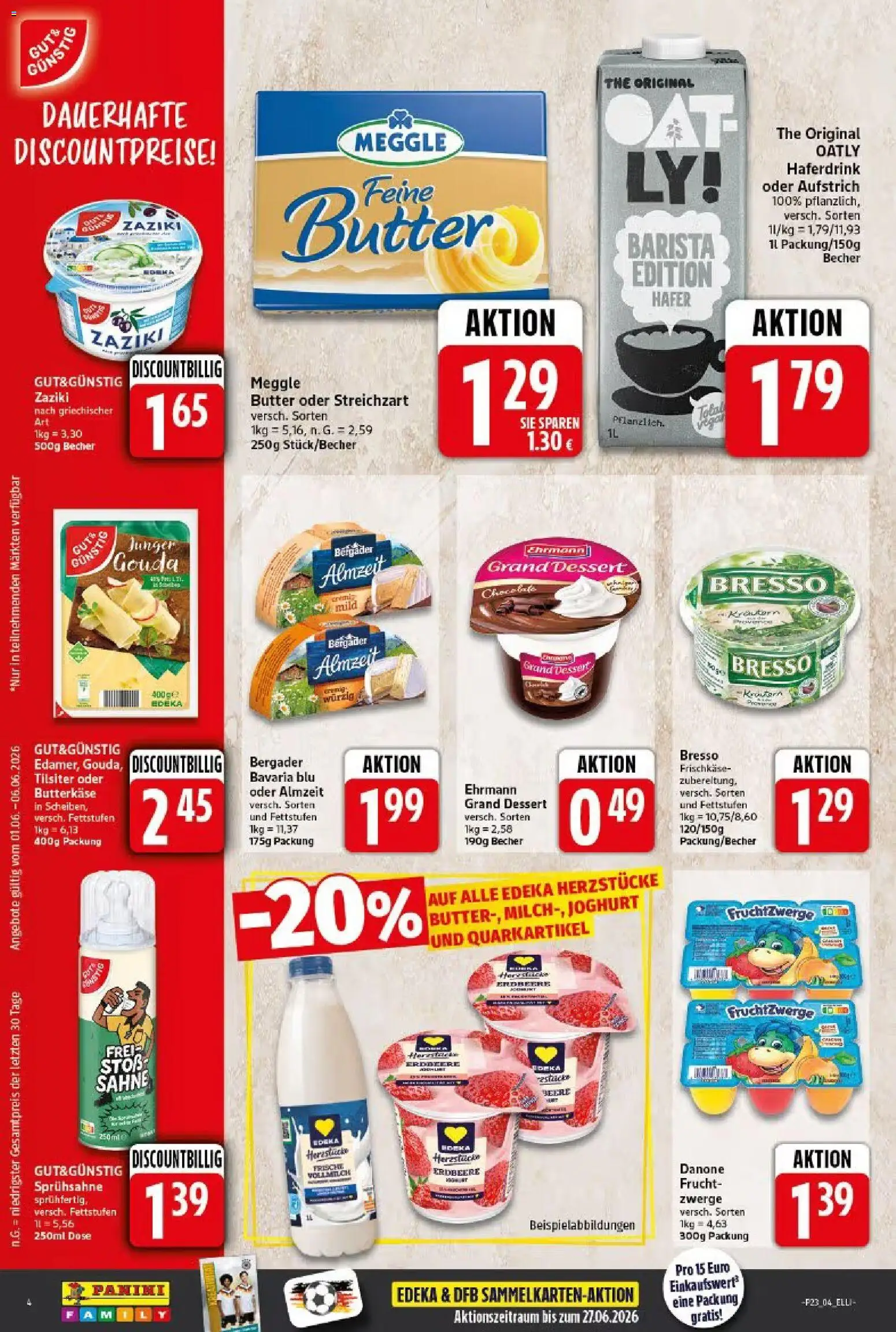 Elli Markt Prospekt Gütersloh – gültig ab 01.06.2026 | Seite: 4 | Produkte: Fruchtzwerge, Bresso, Haferdrink, Frischkase