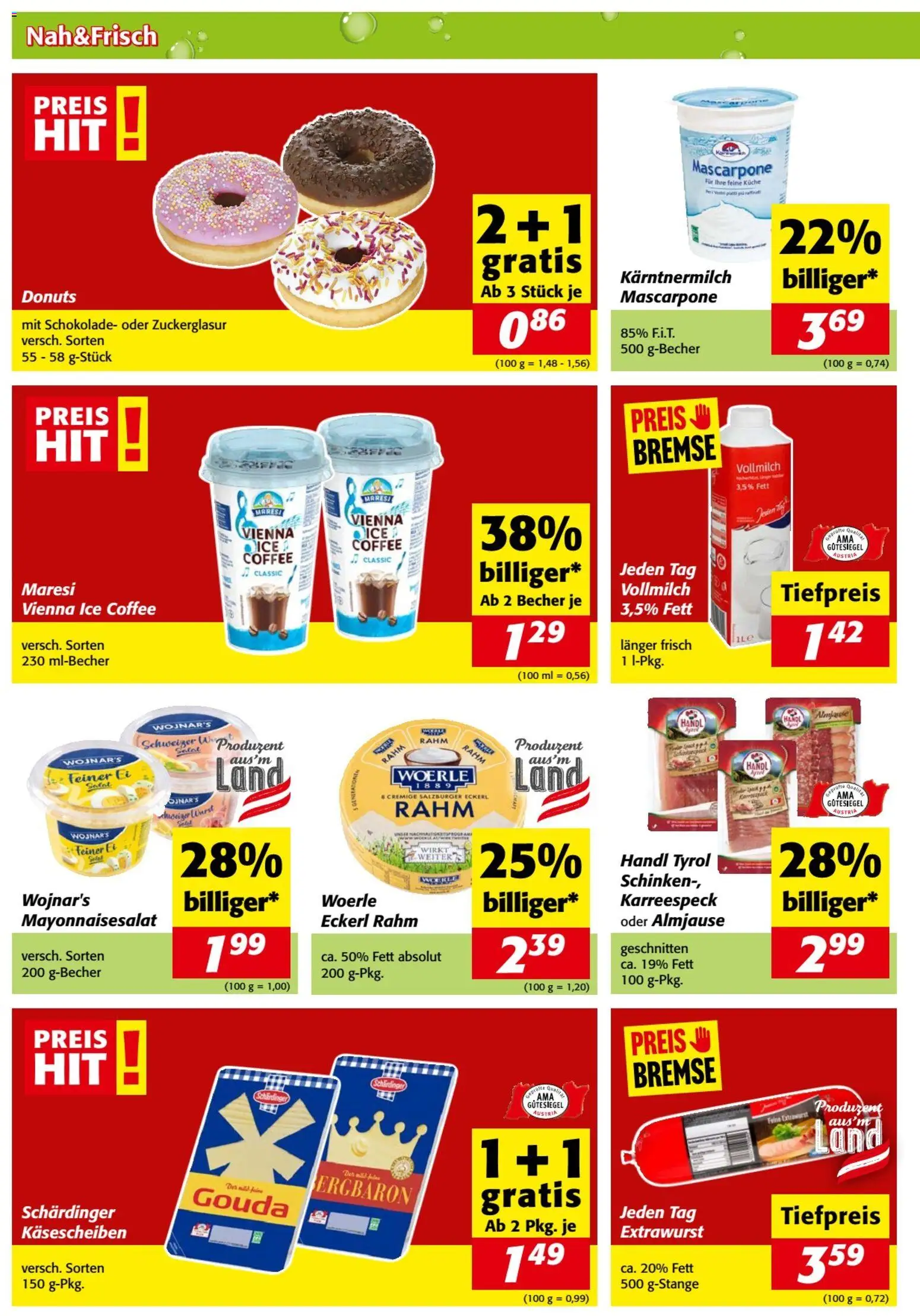 Nah und Frisch Flugblatt gültig ab 29.07.2026 | Seite: 2 | Produkte: Salat, Wurst, Schokolade, Schinken