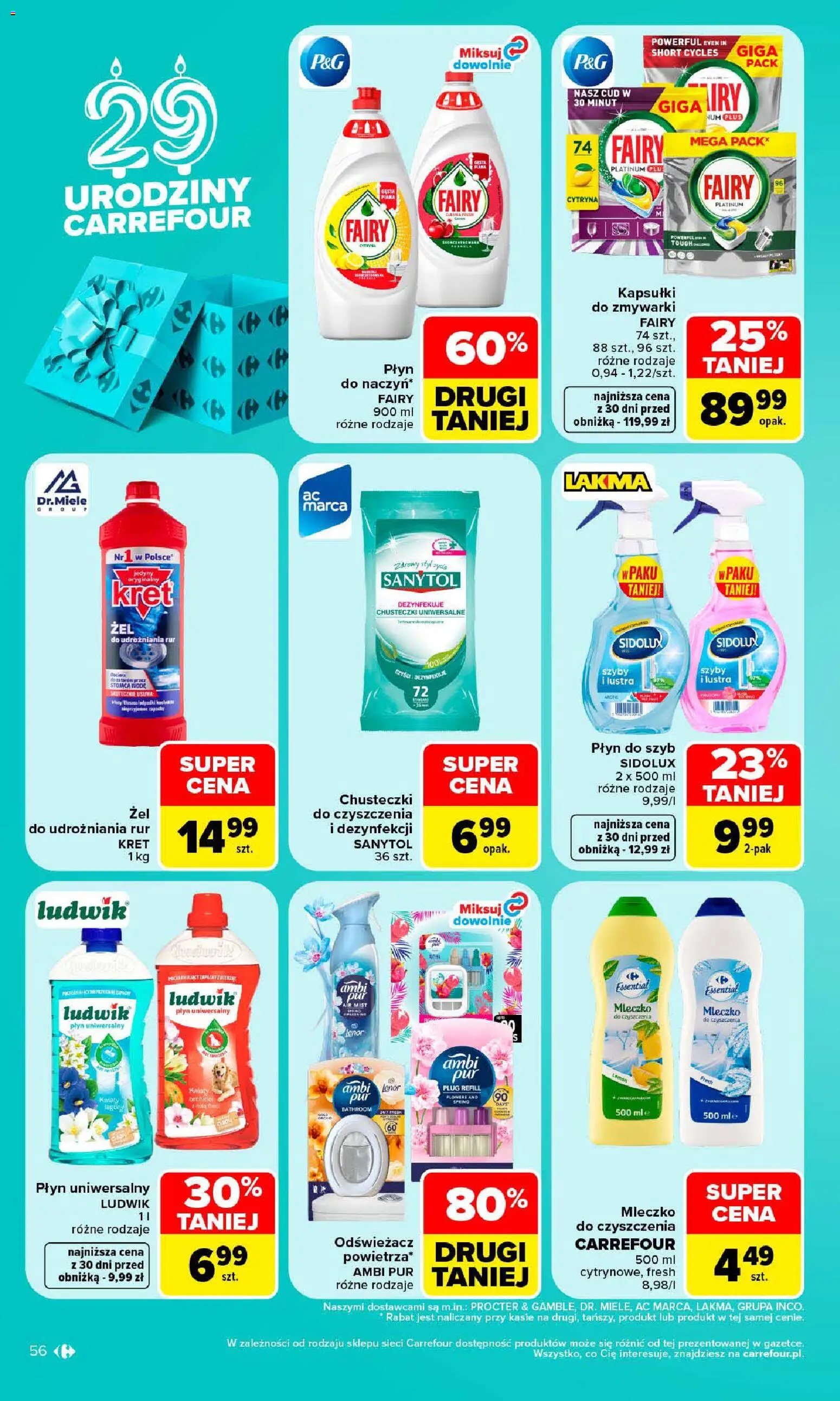 Carrefour gazetka od 19.10.2026 | Strona: 56 | Produkty: Cytryna, Kapsułki, Fairy, Kapsułki do zmywarki