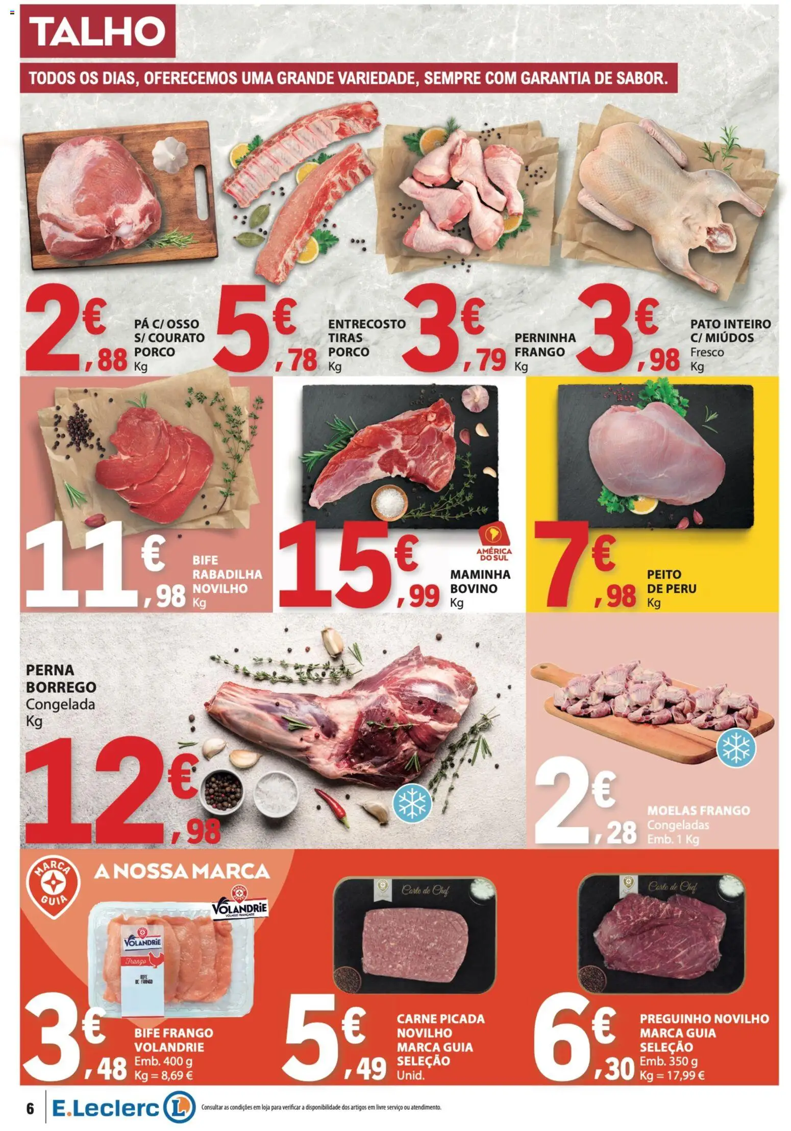 E.Leclerc folheto │ válido de 29/10/2026 | Página: 6 | Produtos: Frango, Peru, Carne picada, Pá