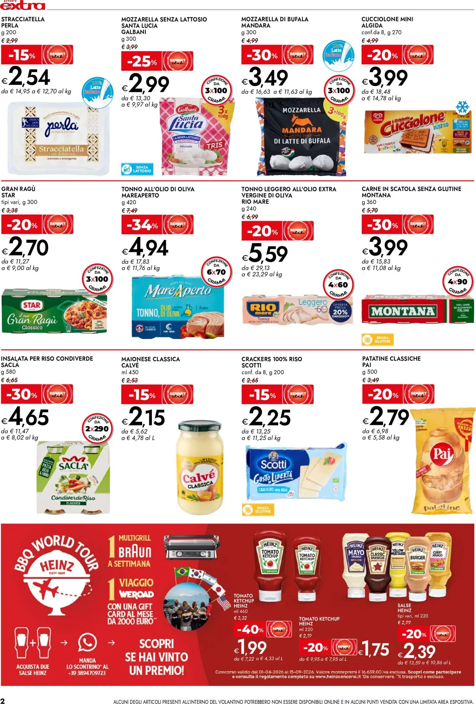 Volantino bennet del 30/07/2026 | Pagina: 2 | Prodotti: Maionese, Barbecue, Latte, Stracciatella