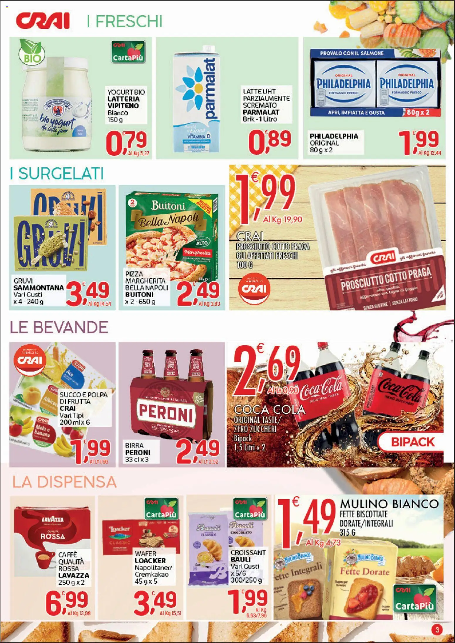 Volantino CRAI del 10/09/2026 | Pagina: 3 | Prodotti: Senza glutine, Prosciutto Cotto, Salmone, Yogurt bianco