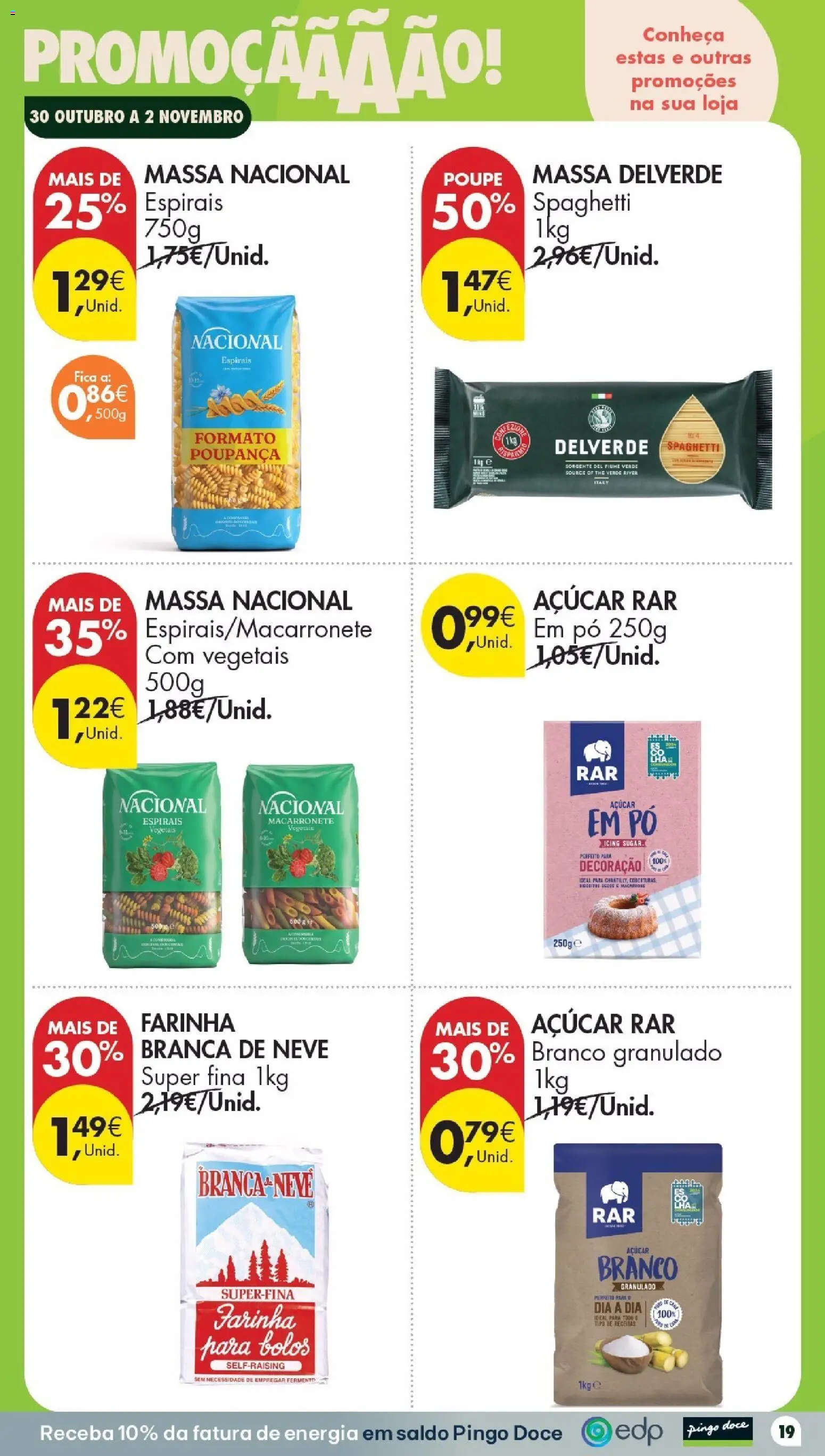 Pingo Doce folheto Poupe Esta Semana Açores │ válido de 30/10/2026 | Página: 19 | Produtos: Pó, Decoração, Açúcar, Farinha