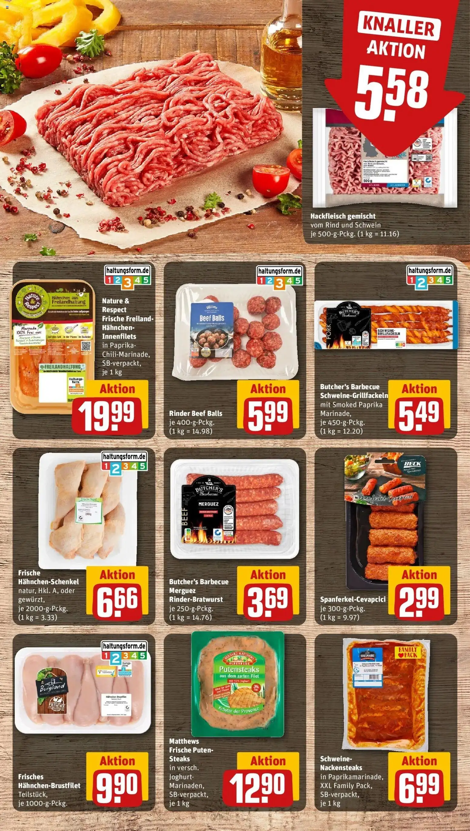 Rewe Prospekt Isenbüttel – gültig ab 27.07.2026 | Seite: 8 | Produkte: Nackensteaks, Hahnchen, Joghurt, Hackfleisch